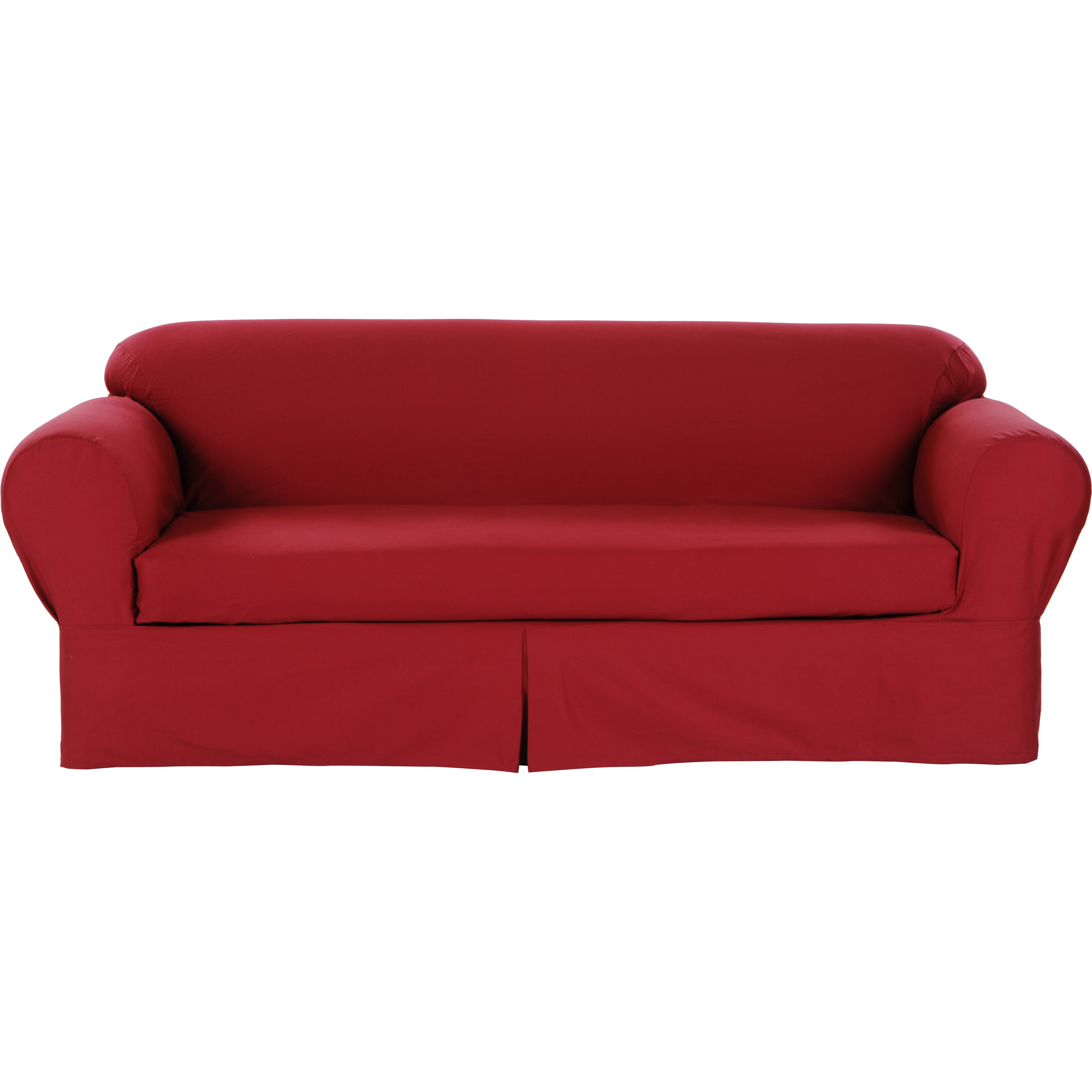 Darby Home Co Brushed Twill Sofa Slipcover & Reviews | Wayfair