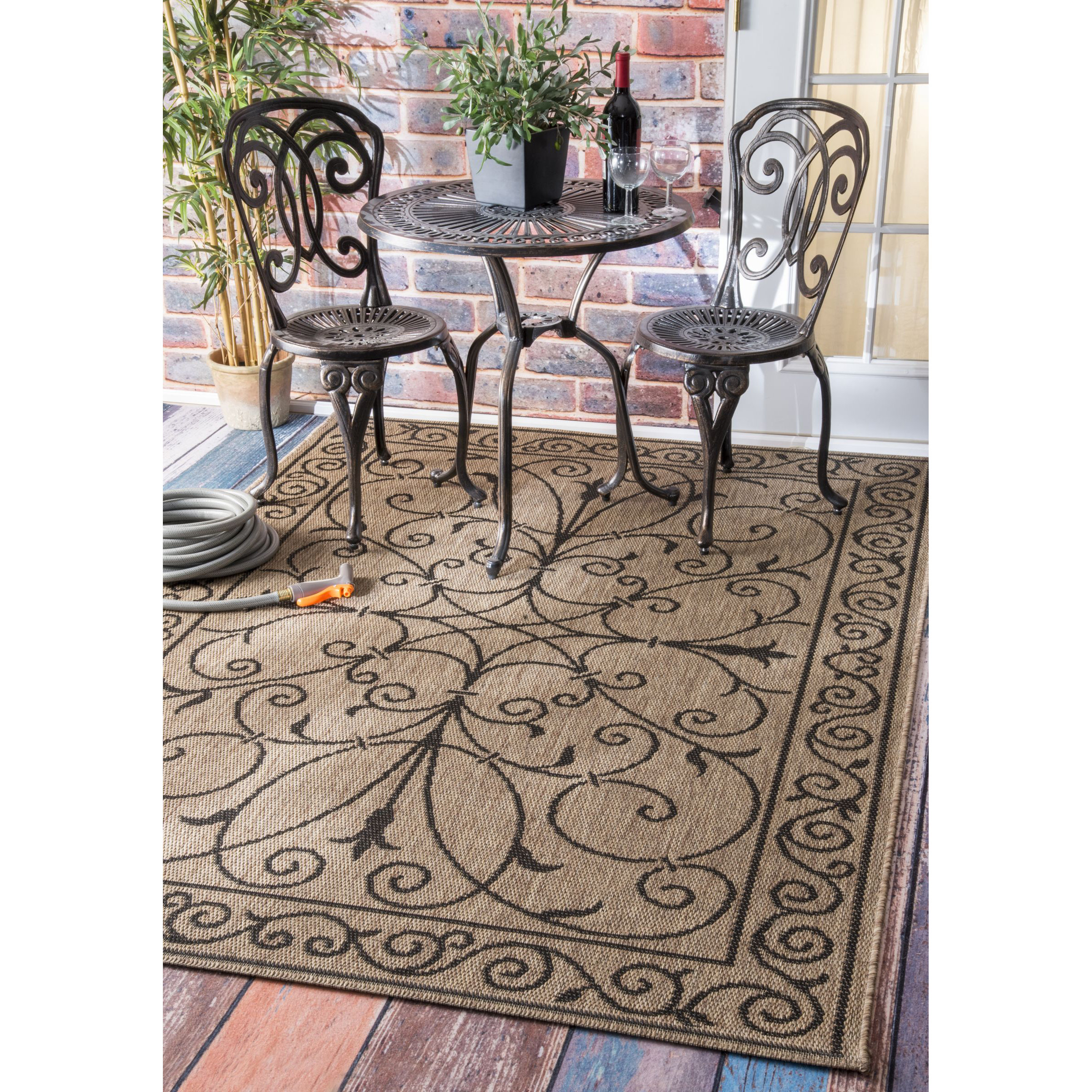 Darby Home Co Bradford Brown Warbray Indoor/Outdoor Area Rug & Reviews