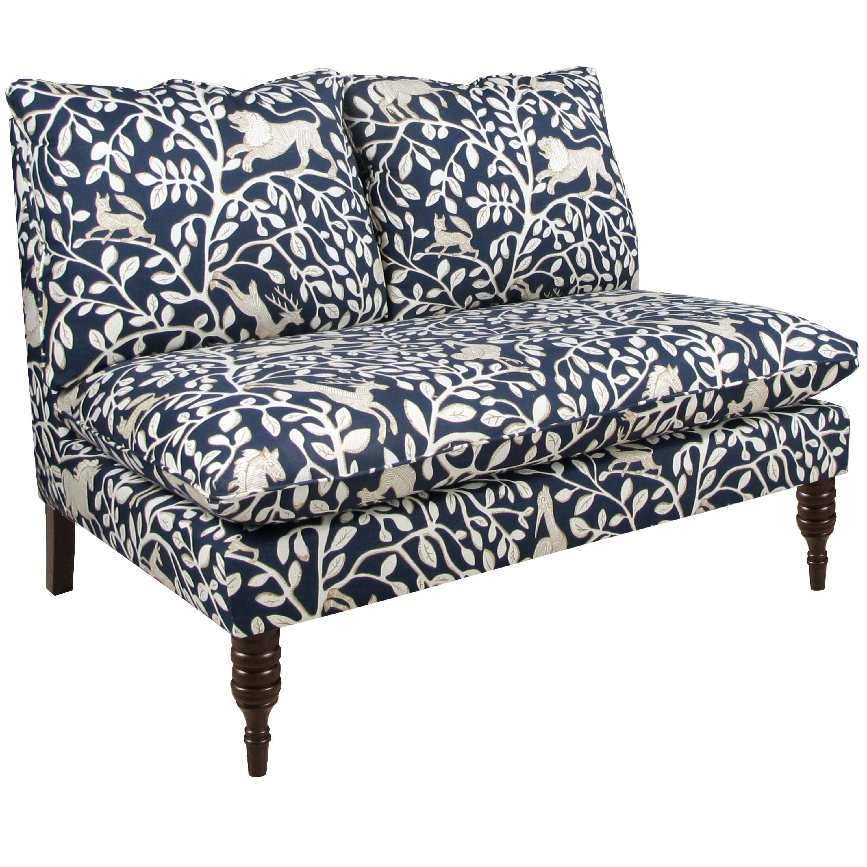 Darby Home Co Jeffreys Armless Love Seat in Pantheon Admiral & Reviews