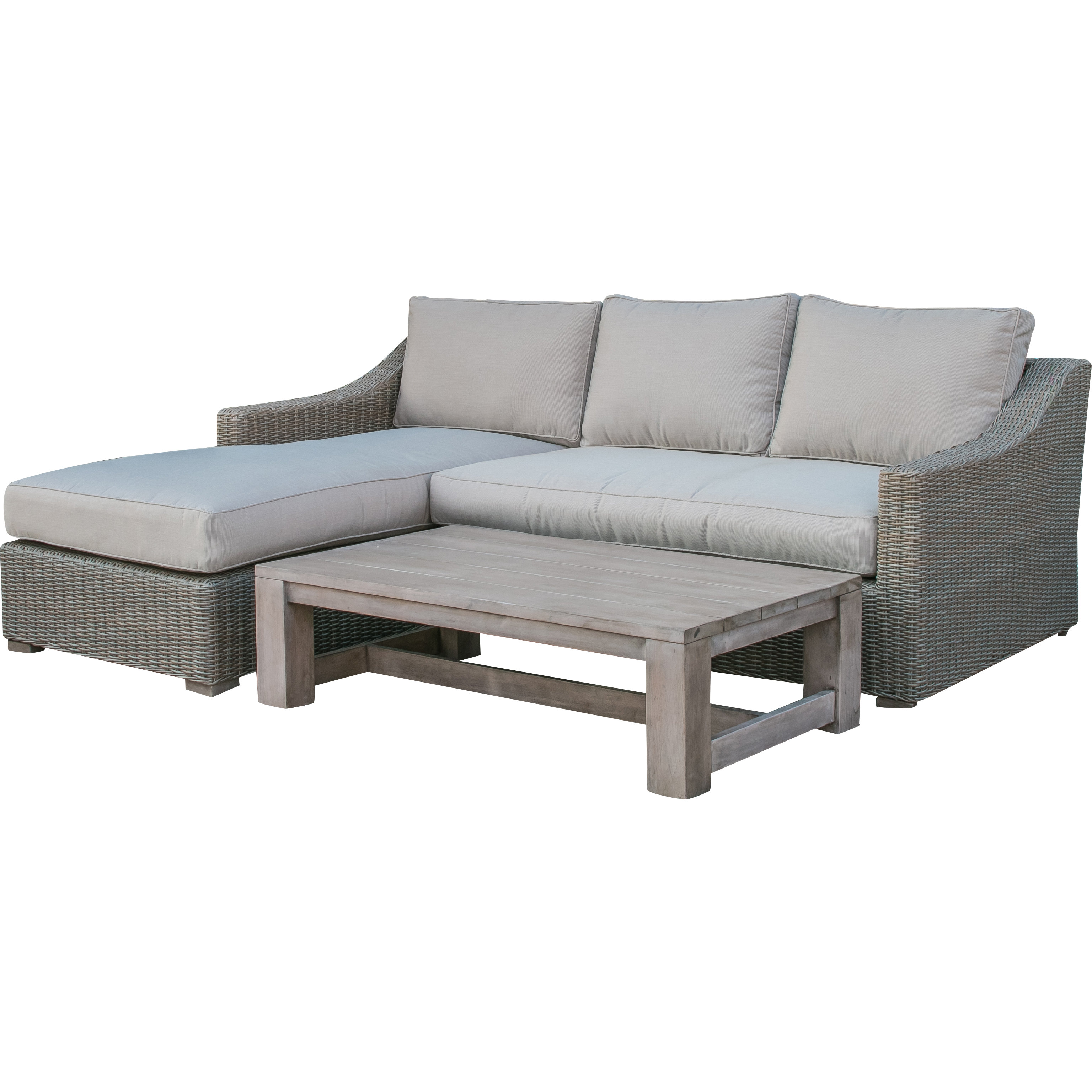 Darby Home Co Naperville Outdoor Wicker 3 Piece Deep Seating Group with
