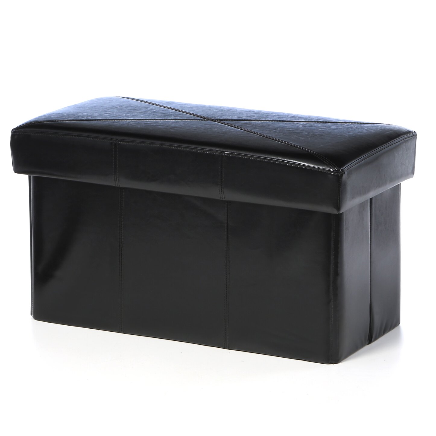 Alcott Hill Chatham Leather Storage Ottoman &amp; Reviews ...
