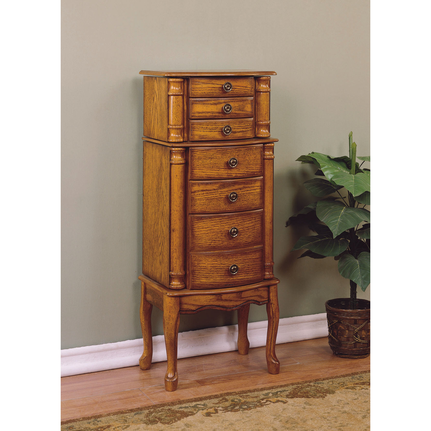 Alcott Hill Barwood Jewelry Armoire with Mirror & Reviews ...