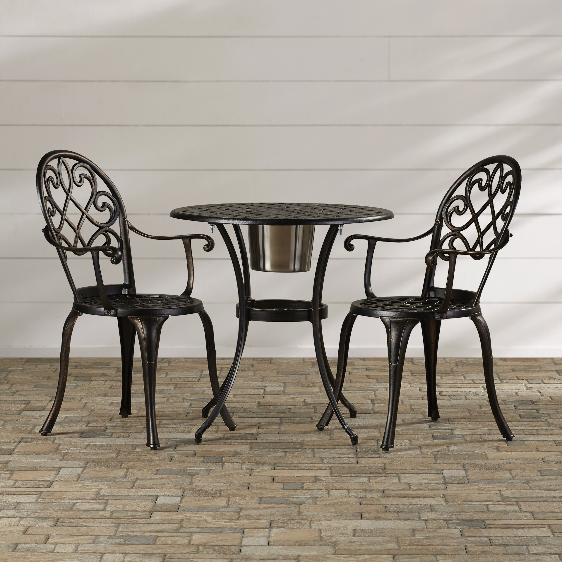 Alcott Hill Chestnut Street 3 Piece Bistro Set Reviews Wayfair   Chestnut Street 3 Piece Bistro Set ALCT3837 