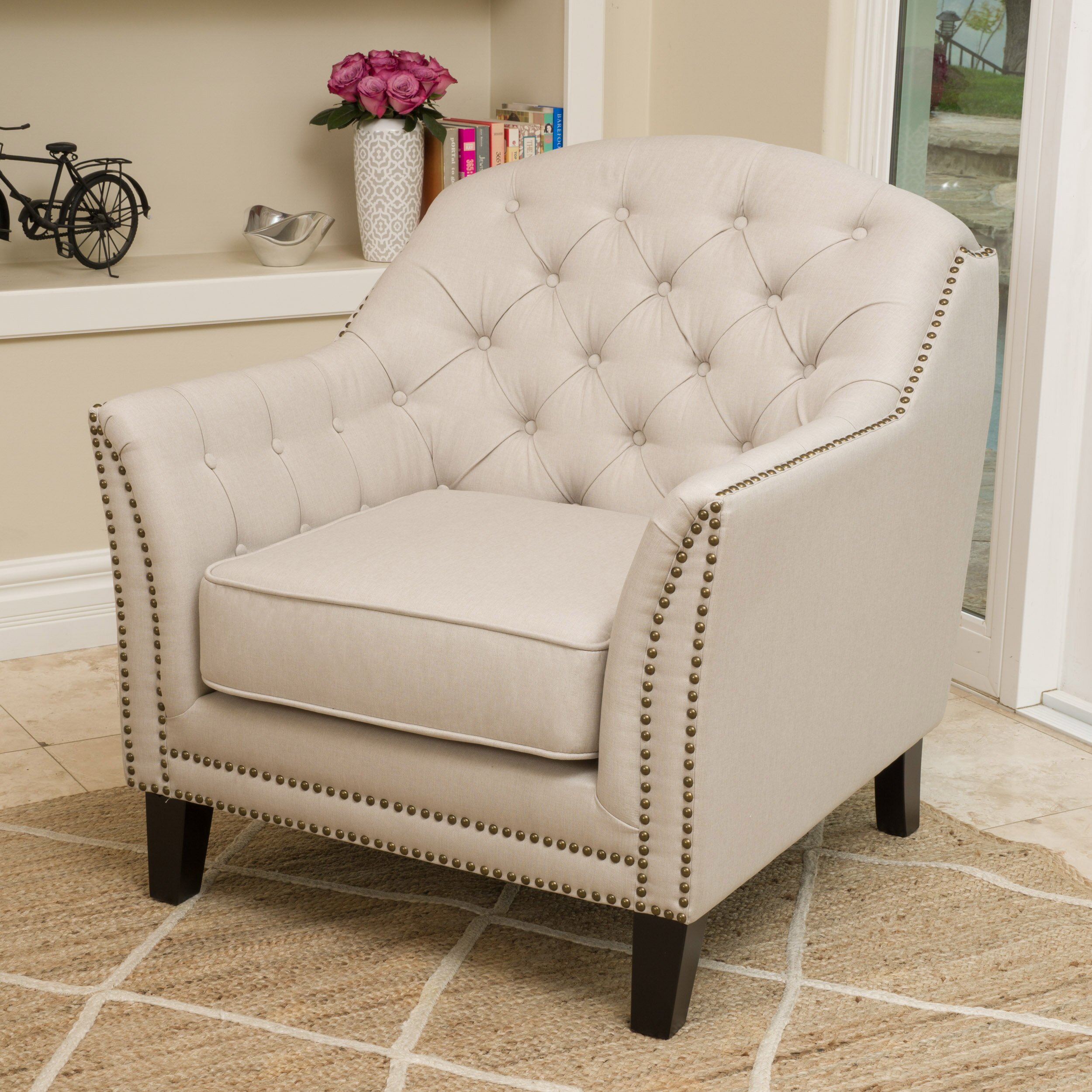 Alcott Hill Plumwood Tufted Fabric Club Chair & Reviews | Wayfair