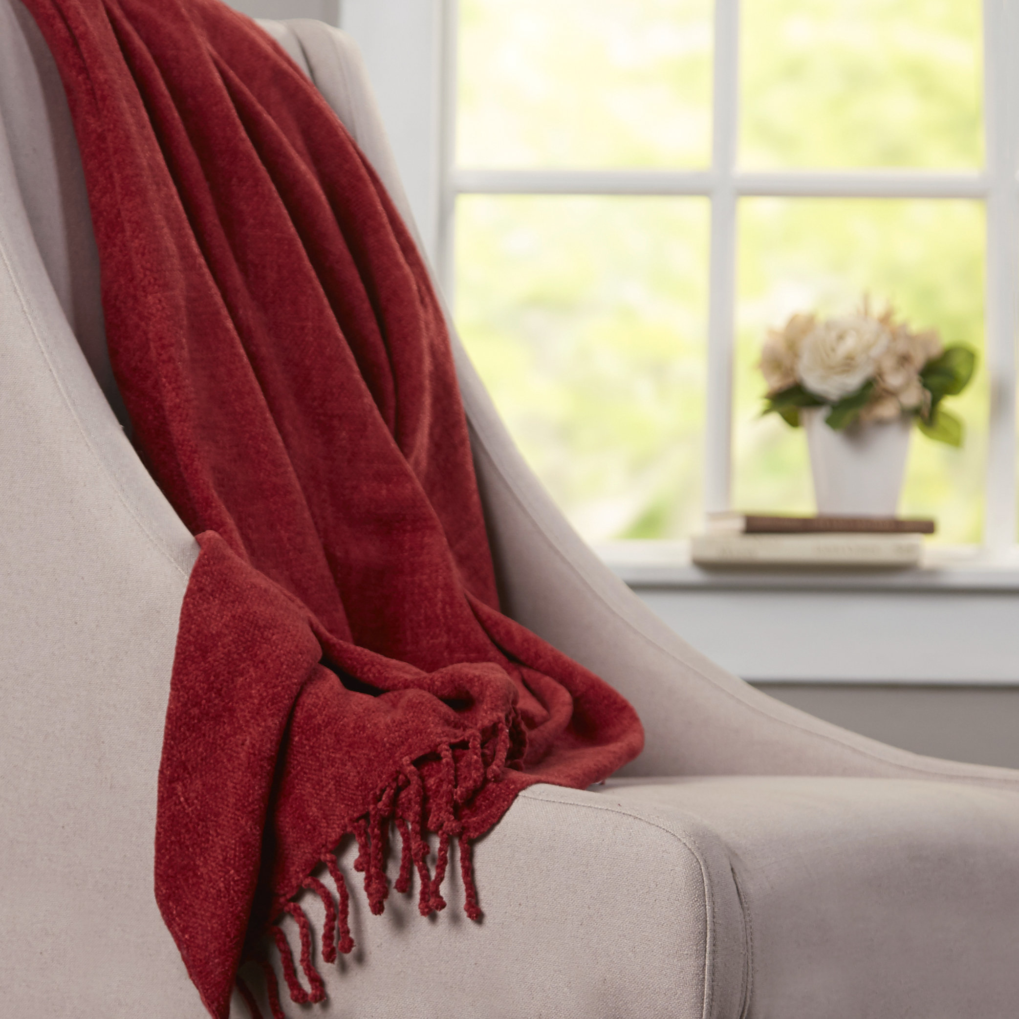 Alcott Hill Oliver Chenille Throw Blanket & Reviews Wayfair