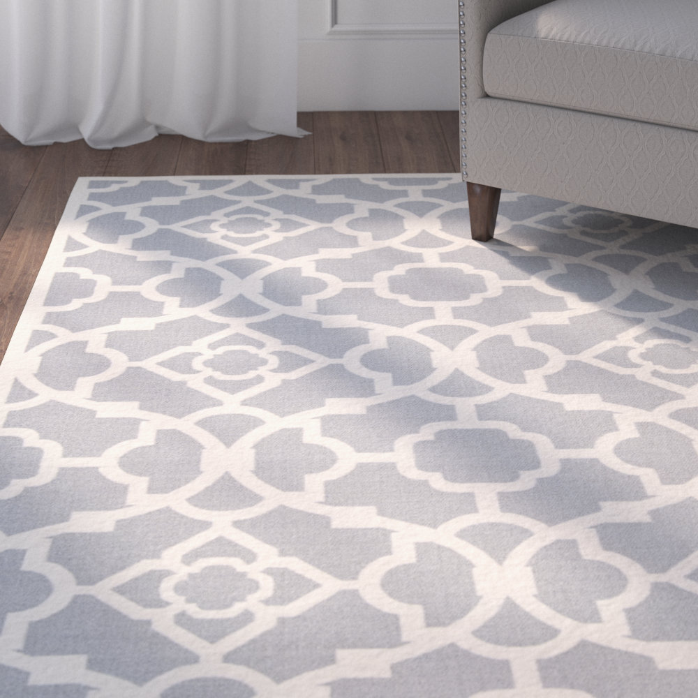 Alcott Hill Kenton Gray/White Indoor/Outdoor Area Rug & Reviews Wayfair