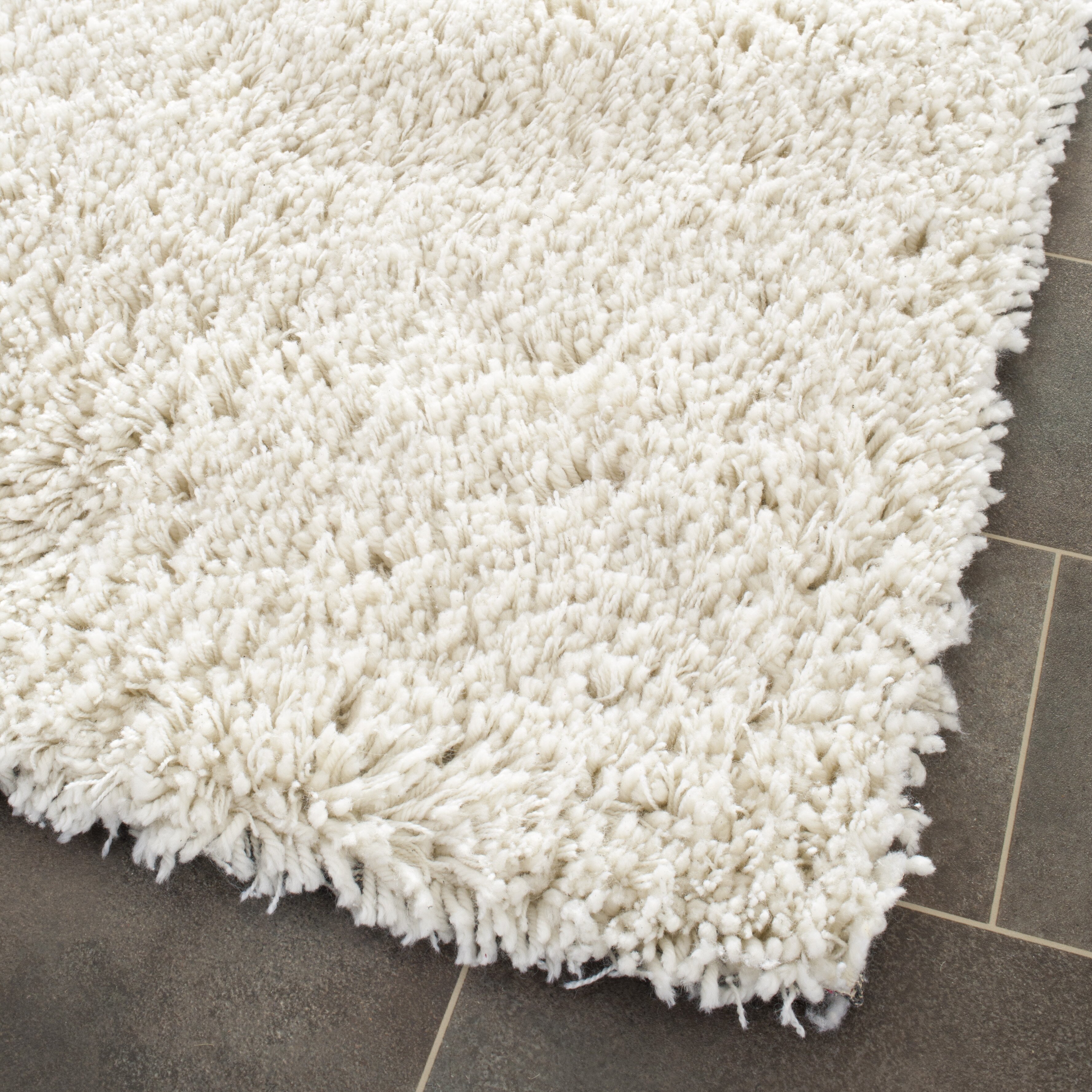 Charlton Home Pierce White Shag Area Rug & Reviews | Wayfair