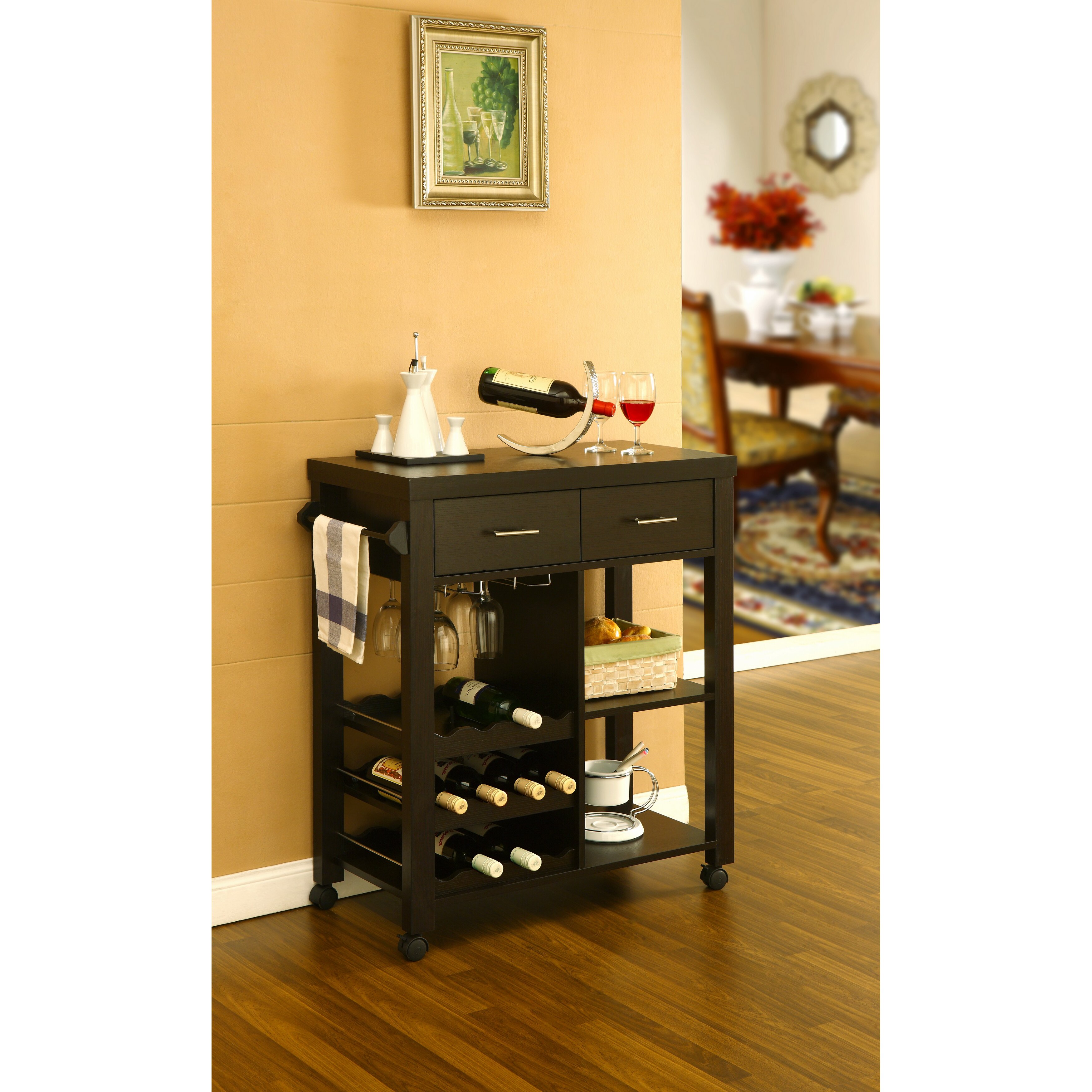 Charlton Home Ashworth Kitchen Bar Cart  Reviews Wayfair