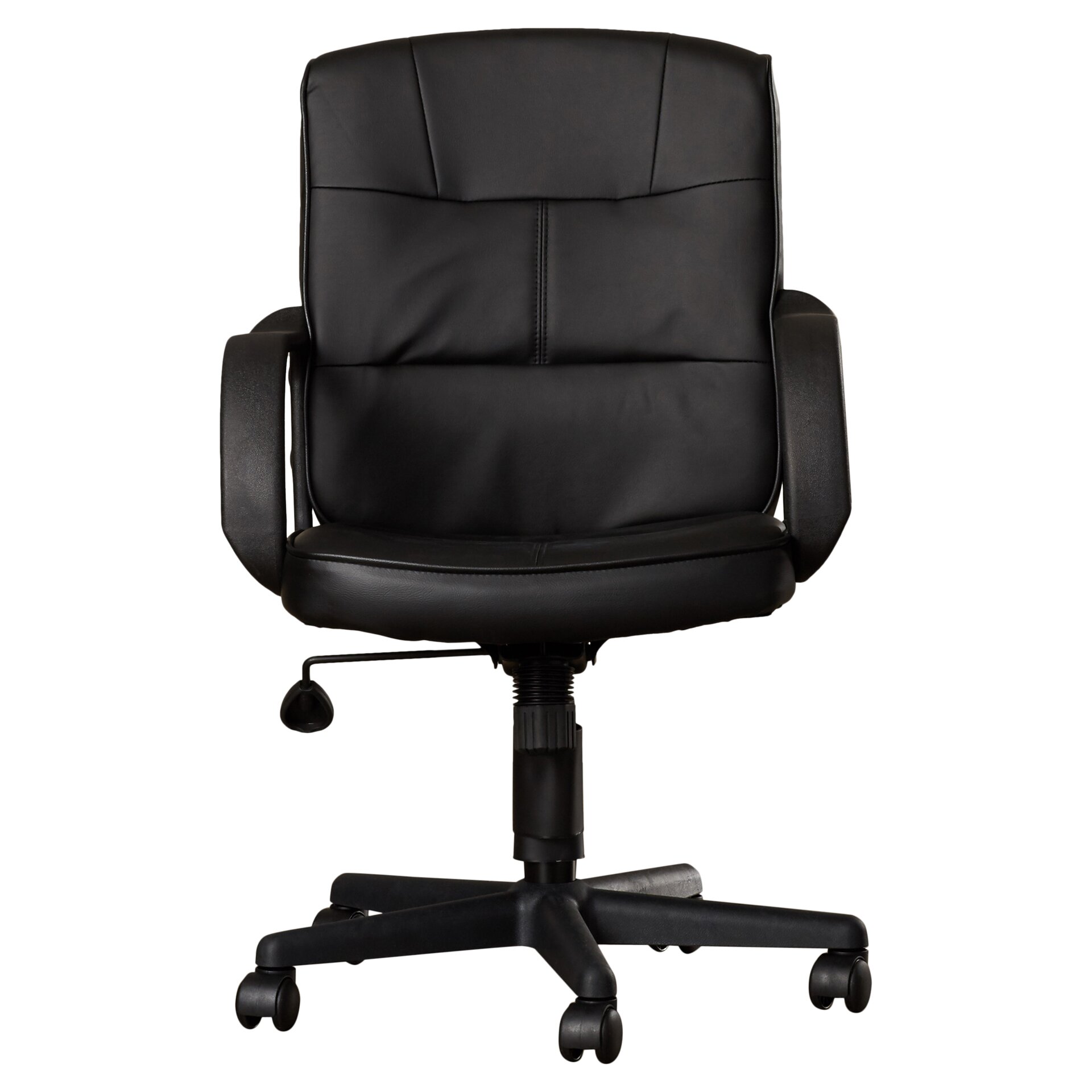 Low back office chair with arms