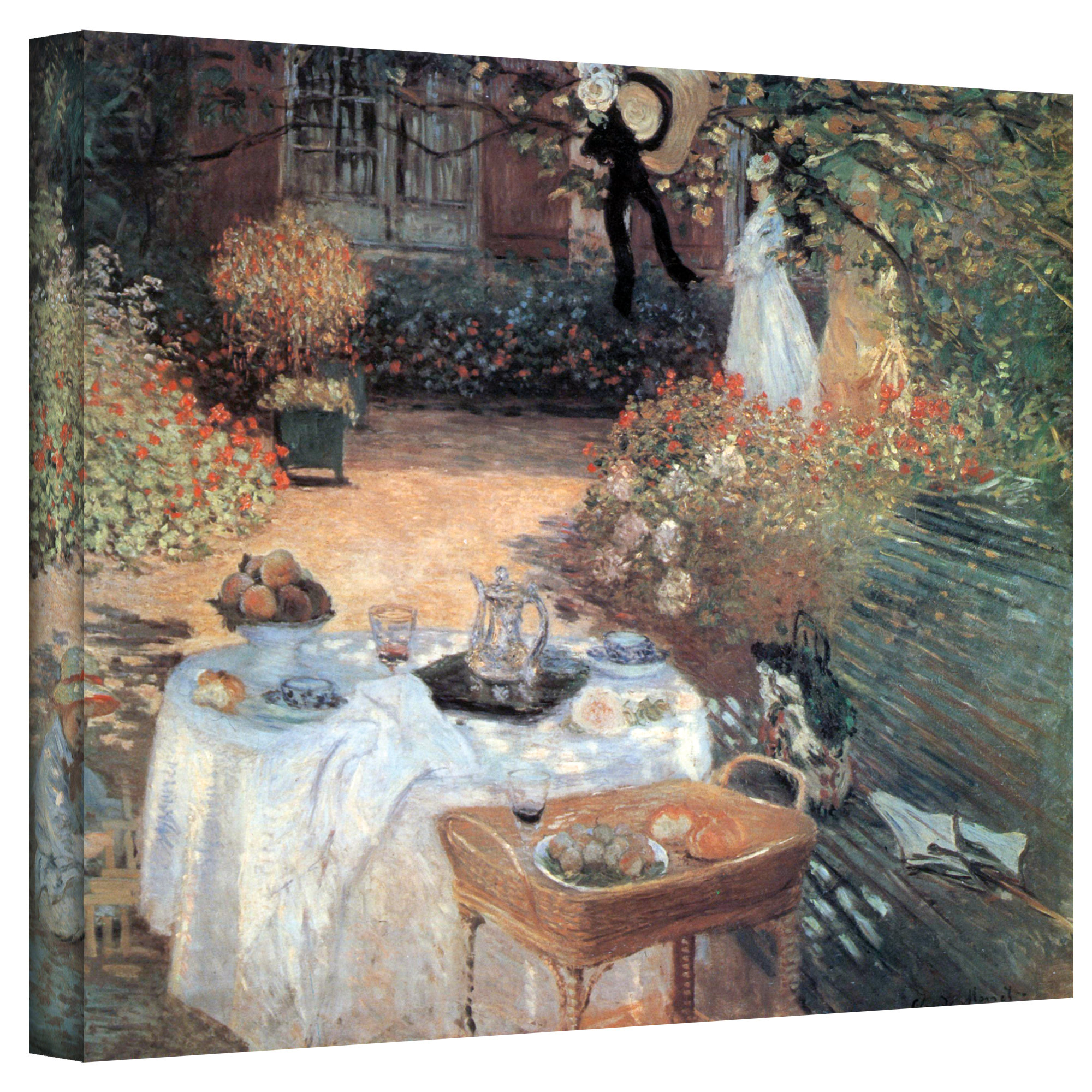 Charlton Home 'Garden Picnic' by Claude Painting Print on Canvas