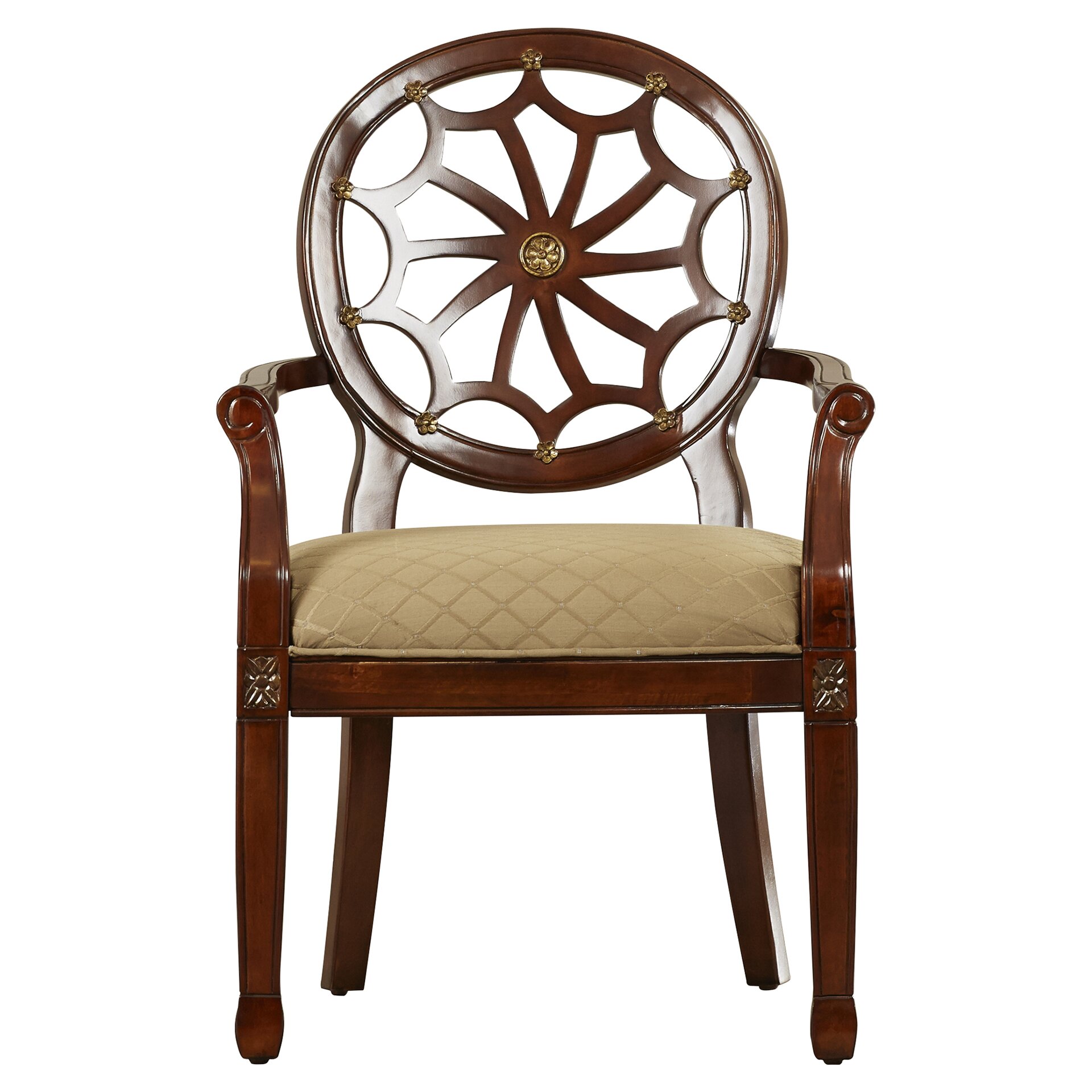 Charlton Home Lucinda Spider Web Fabric Arm Chair