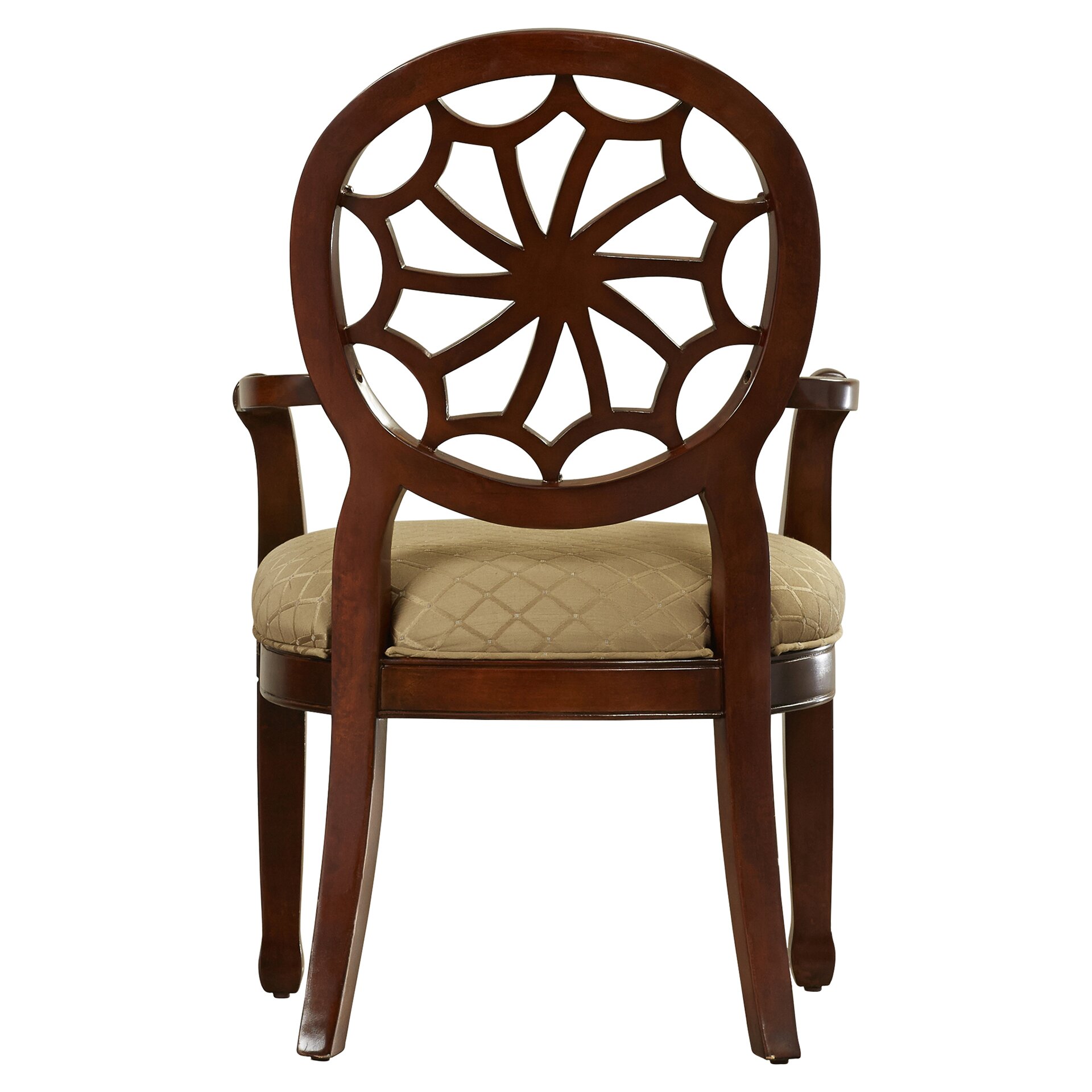 Charlton Home Lucinda Spider Web Fabric Arm Chair