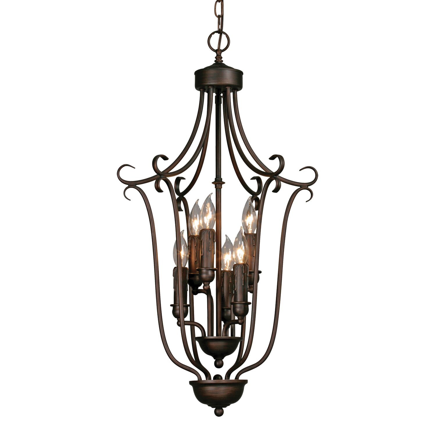 Charlton Home Buttonwillow 6 Light Foyer Pendant & Reviews | Wayfair