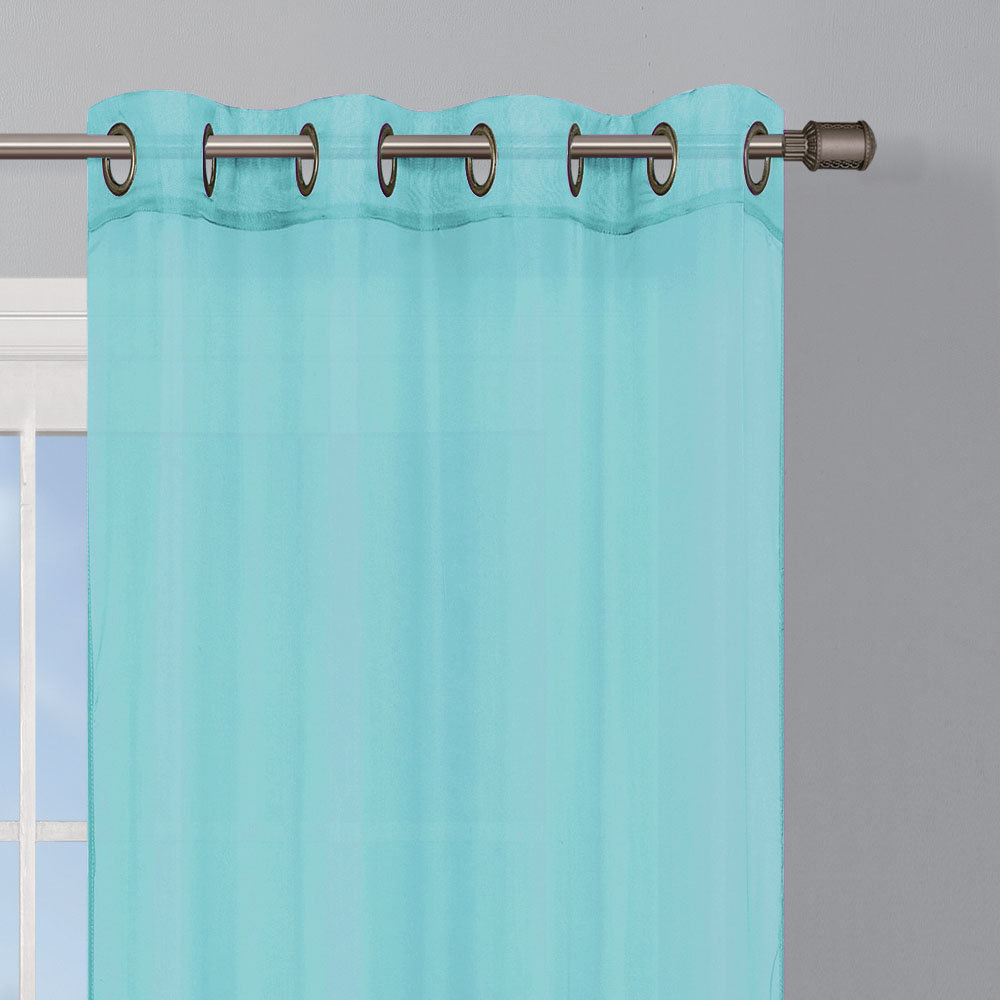 Charlton Home Gallimore Faux Linen Grommet Extra Wide Curtain Panels & Reviews Wayfair