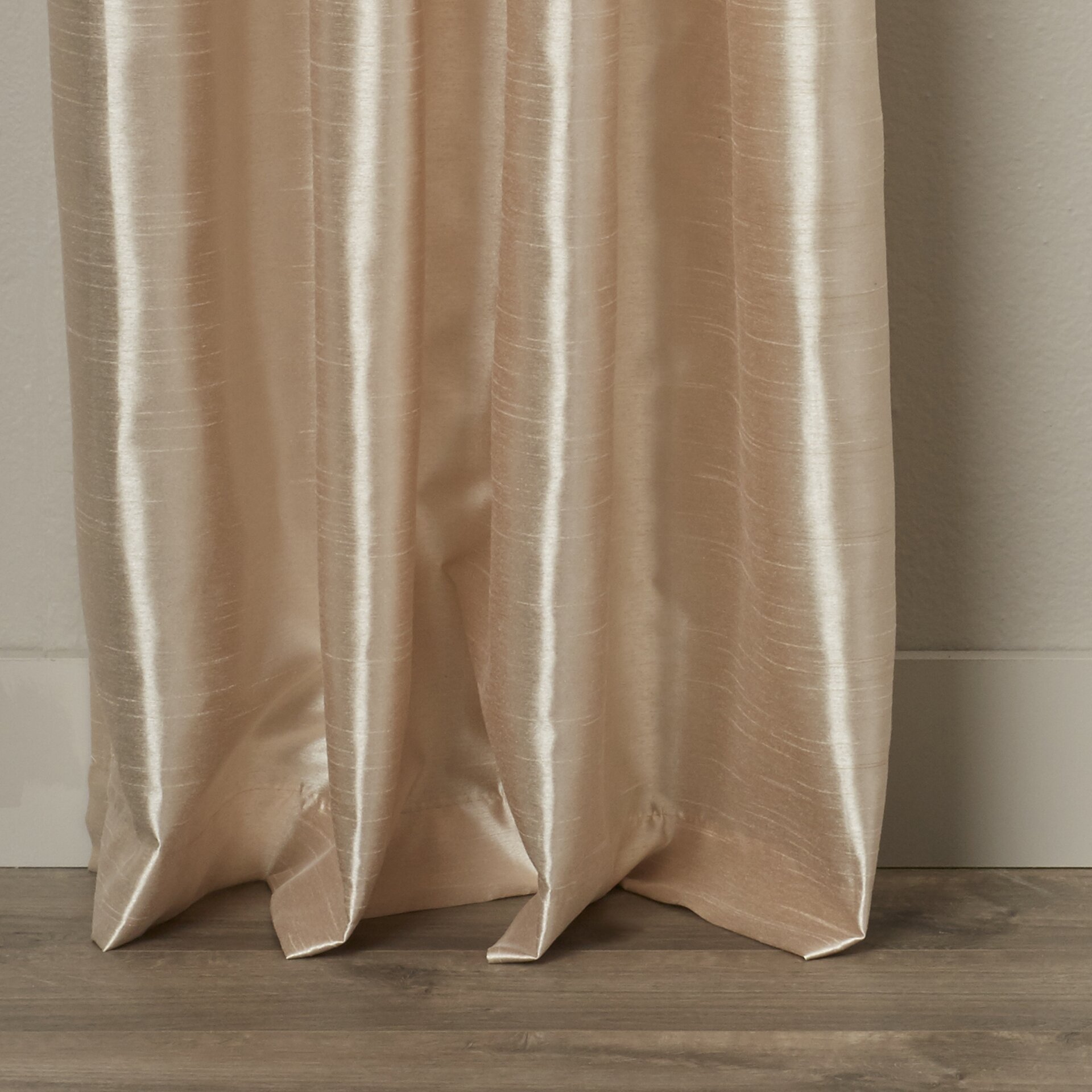 Charlton Home Clay Extra Wide Silk Single Curtain Panel & Reviews | Wayfair