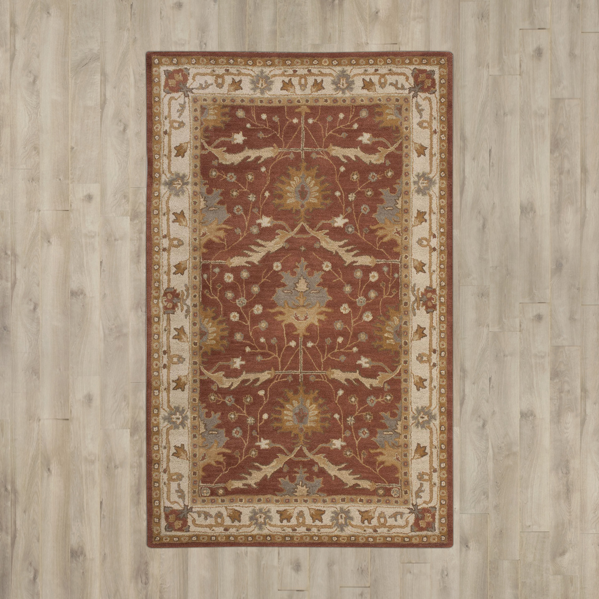 Charlton Home Exmoor HandTufted Brick Area Rug & Reviews Wayfair