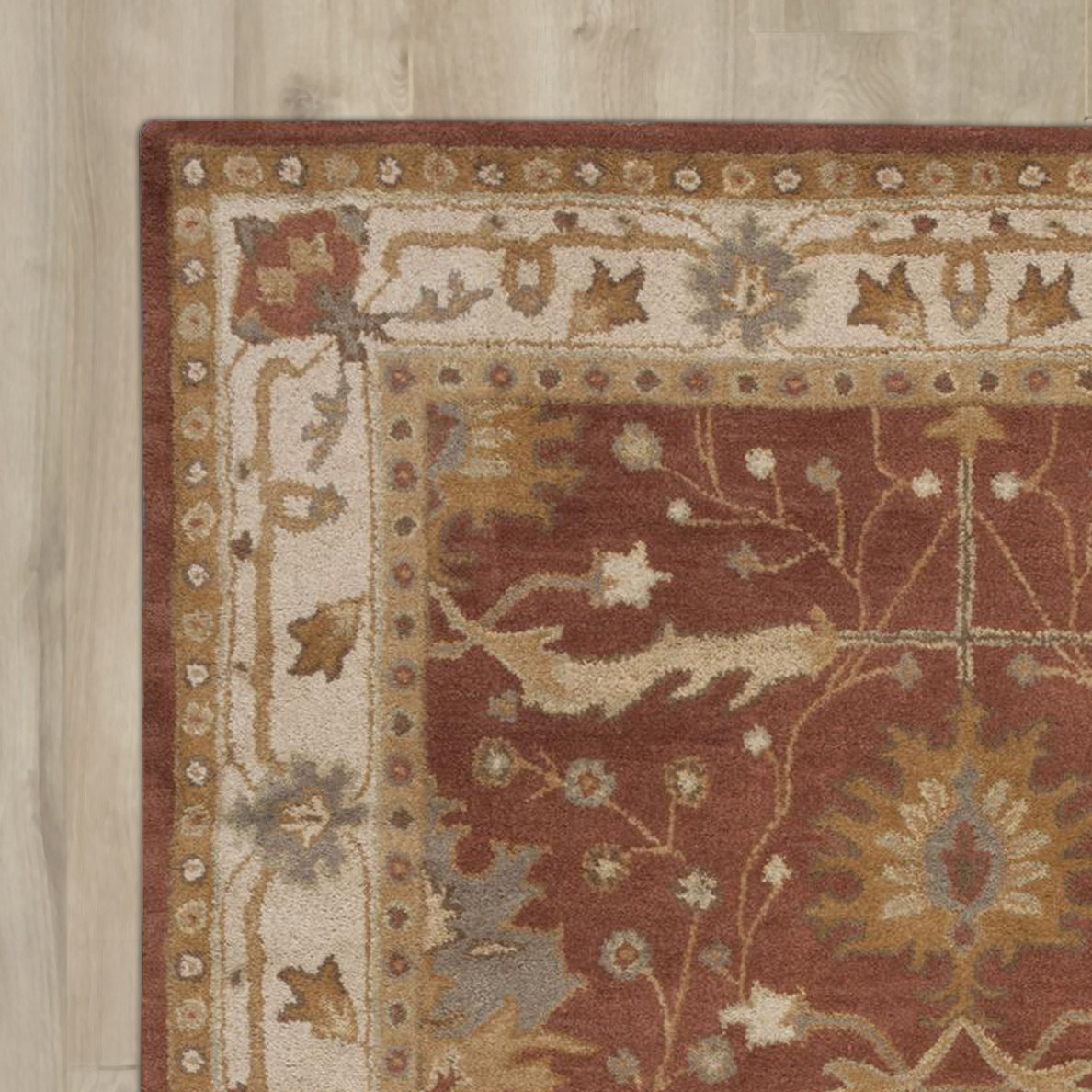 Charlton Home Exmoor HandTufted Brick Area Rug & Reviews Wayfair