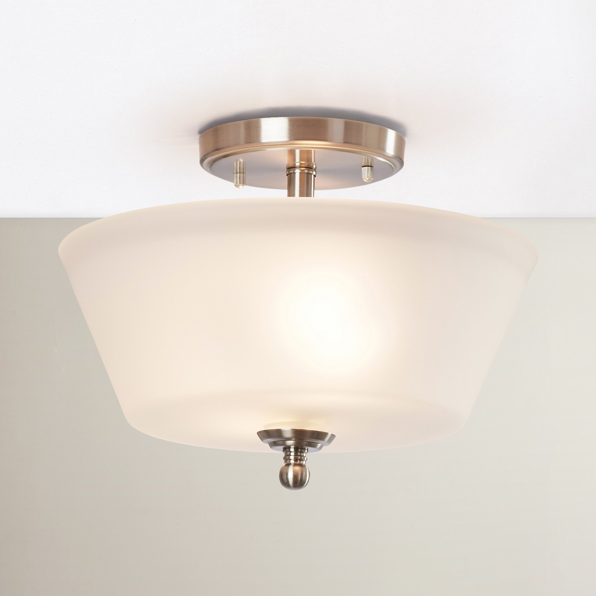 Charlton Home Reynal 2 Light Semi-Flush Mount & Reviews | Wayfair