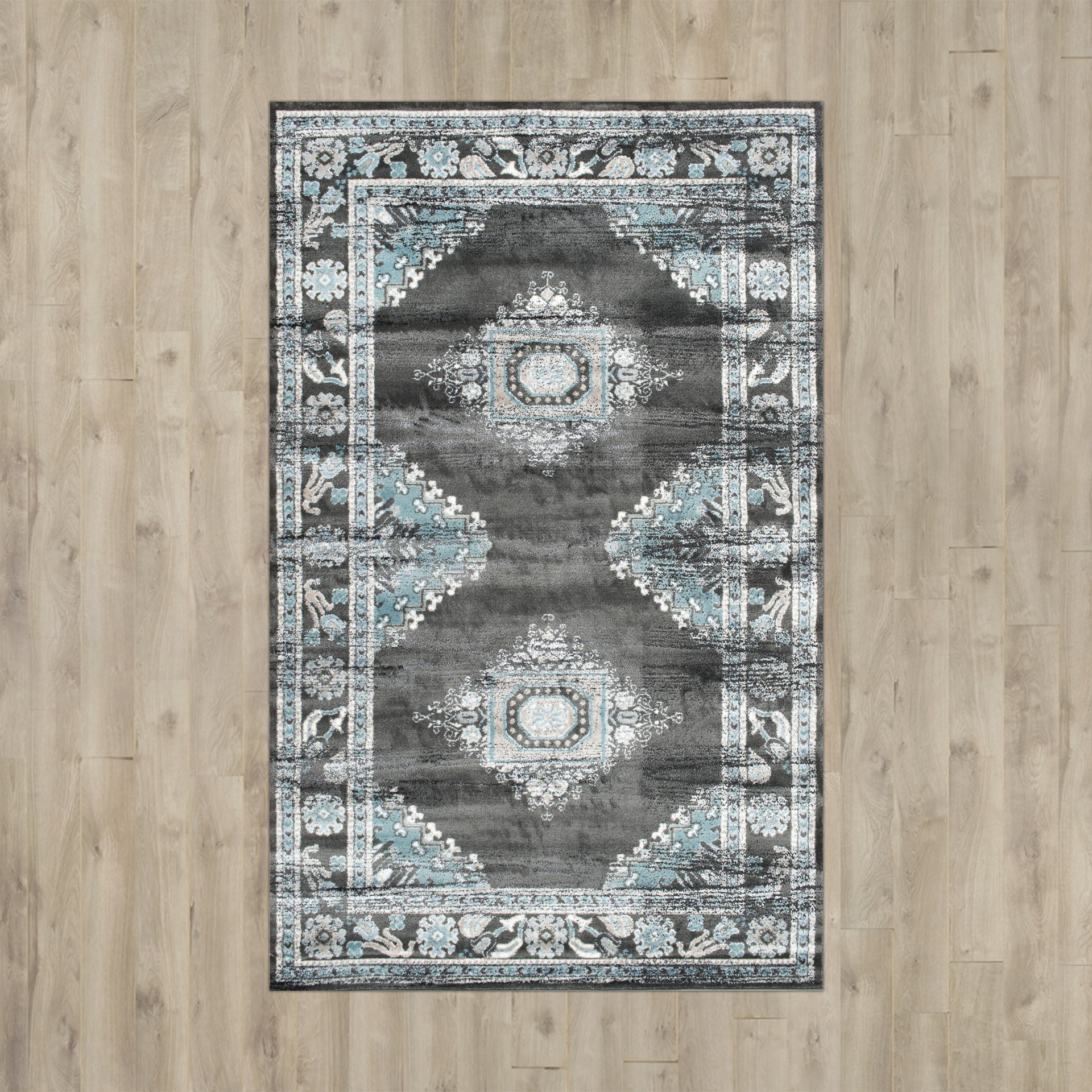 Charlton Home Baltimore Gray Area Rug & Reviews Wayfair