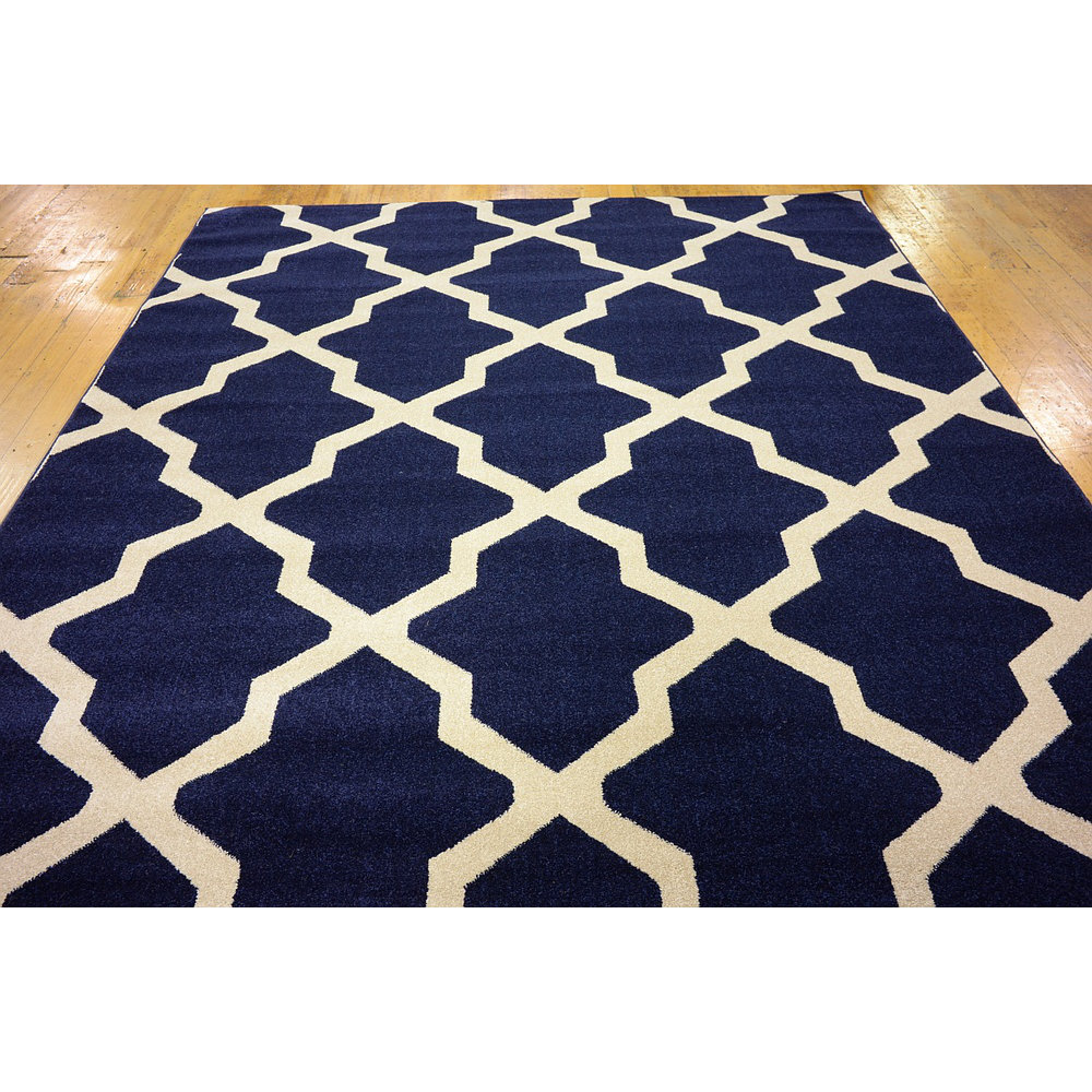 Charlton Home Moore Navy Blue Area Rug & Reviews Wayfair