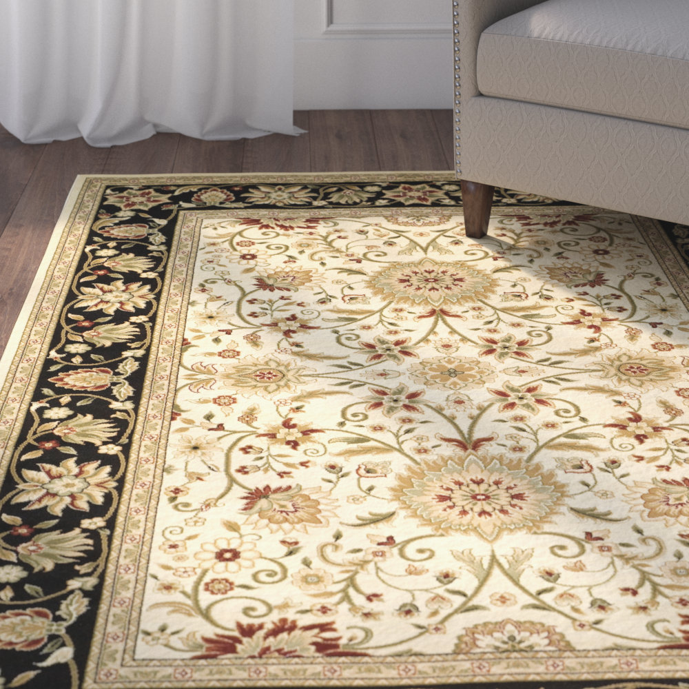 Charlton Home Ottis Ivory/Black Area Rug & Reviews Wayfair