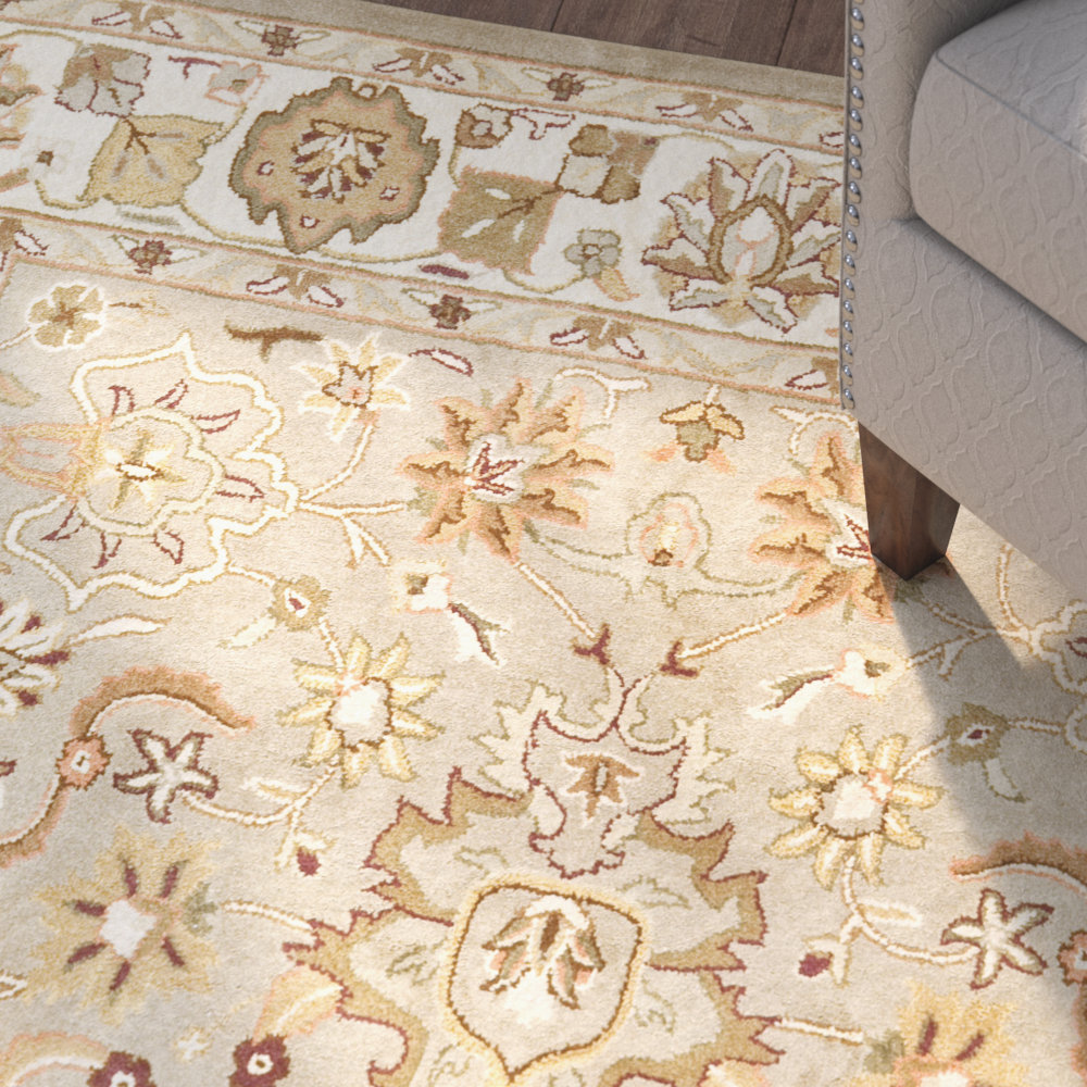 Charlton Home Cranmore Light Green & Beige Area Rug & Reviews Wayfair