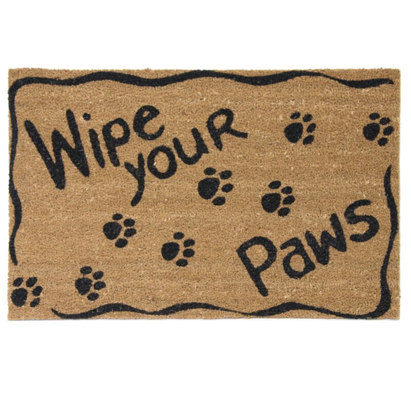 Varick Gallery Ruff Life Wipe Your Paws Doormat & Reviews | Wayfair