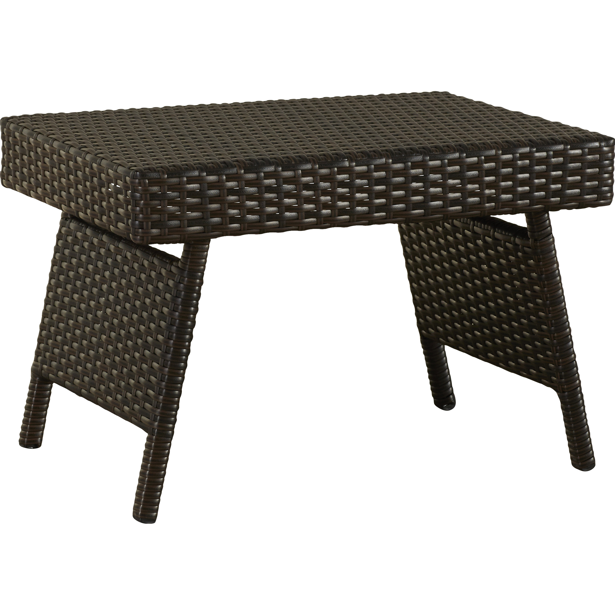 Varick Gallery Ellington Circle Outdoor Foldable Wicker Side Table