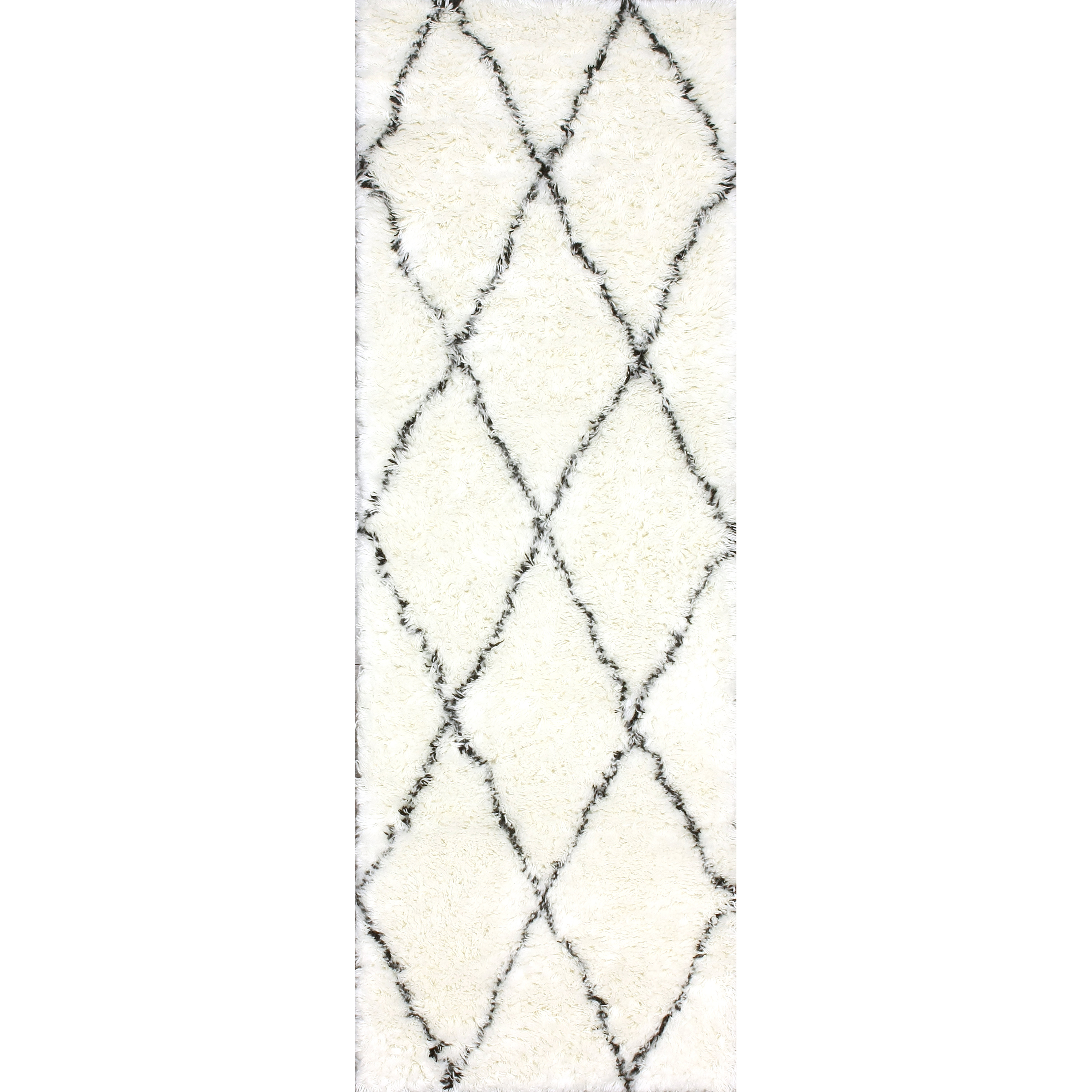 Varick Gallery Simonds OffWhite/Brown Shag Area Rug & Reviews Wayfair