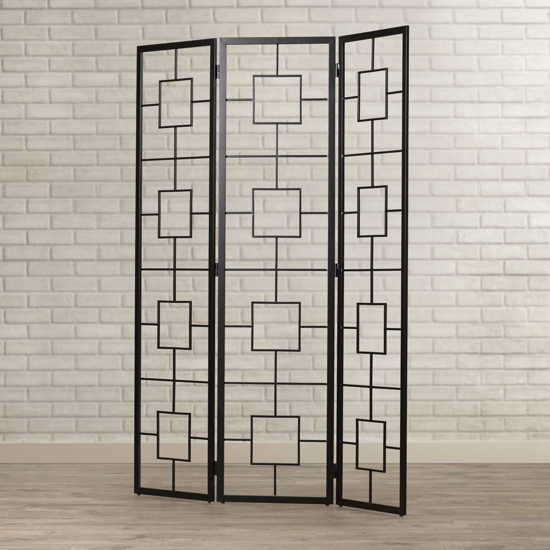Brayden Studio Moretz 68.5" x 52.13" Evan 3 Panel Room Divider Wayfair