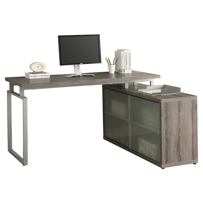 Brayden Studio Beaudry LShaped Writing Desk & Reviews Wayfair