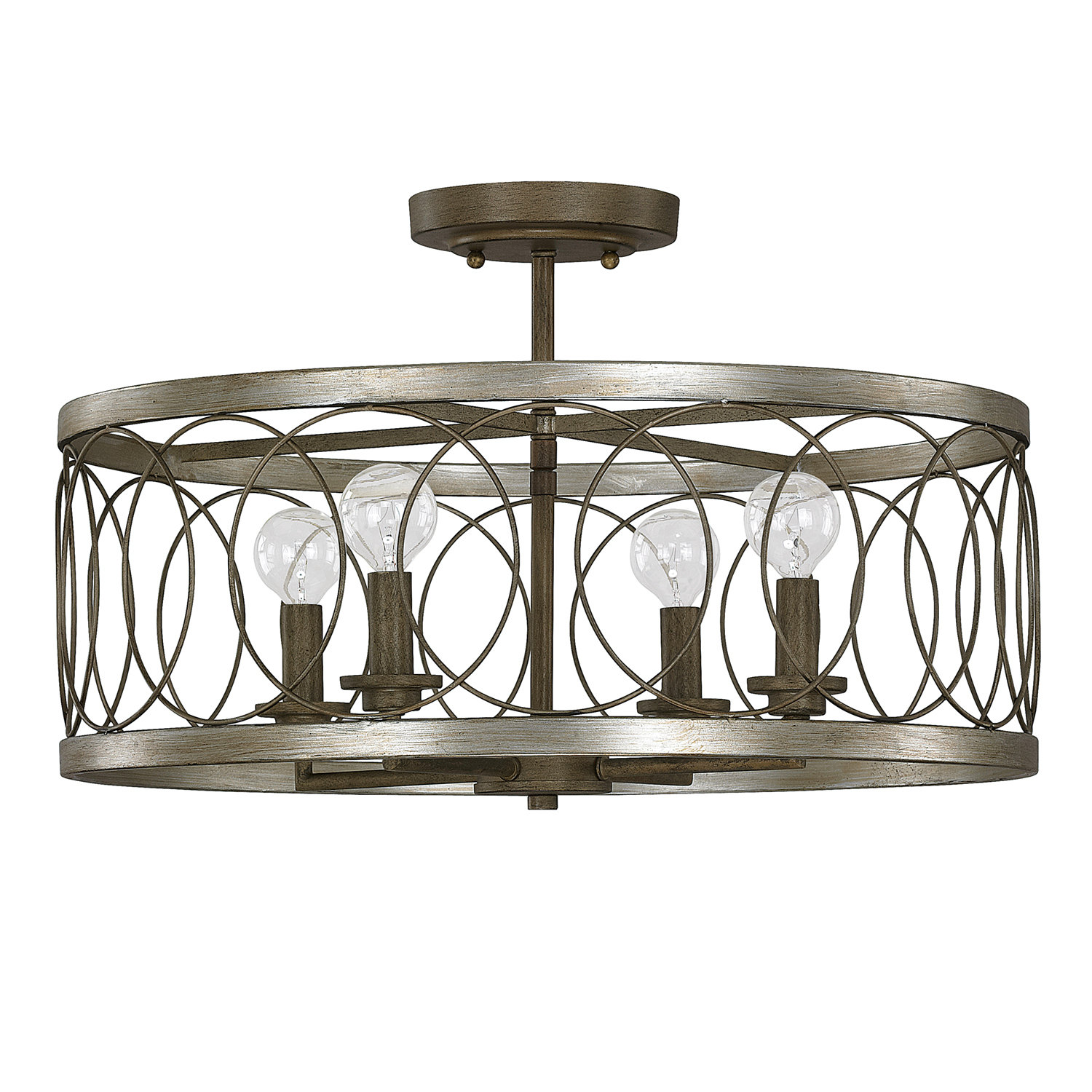 Brayden Studio Cliffside 4 Light Semi Flush Mount & Reviews Wayfair
