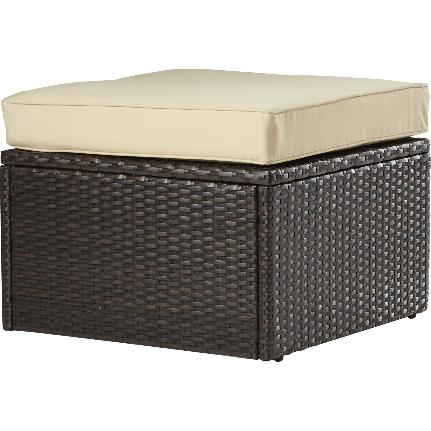 Brayden Studio Crosson Ottoman with Cushion & Reviews | Wayfair