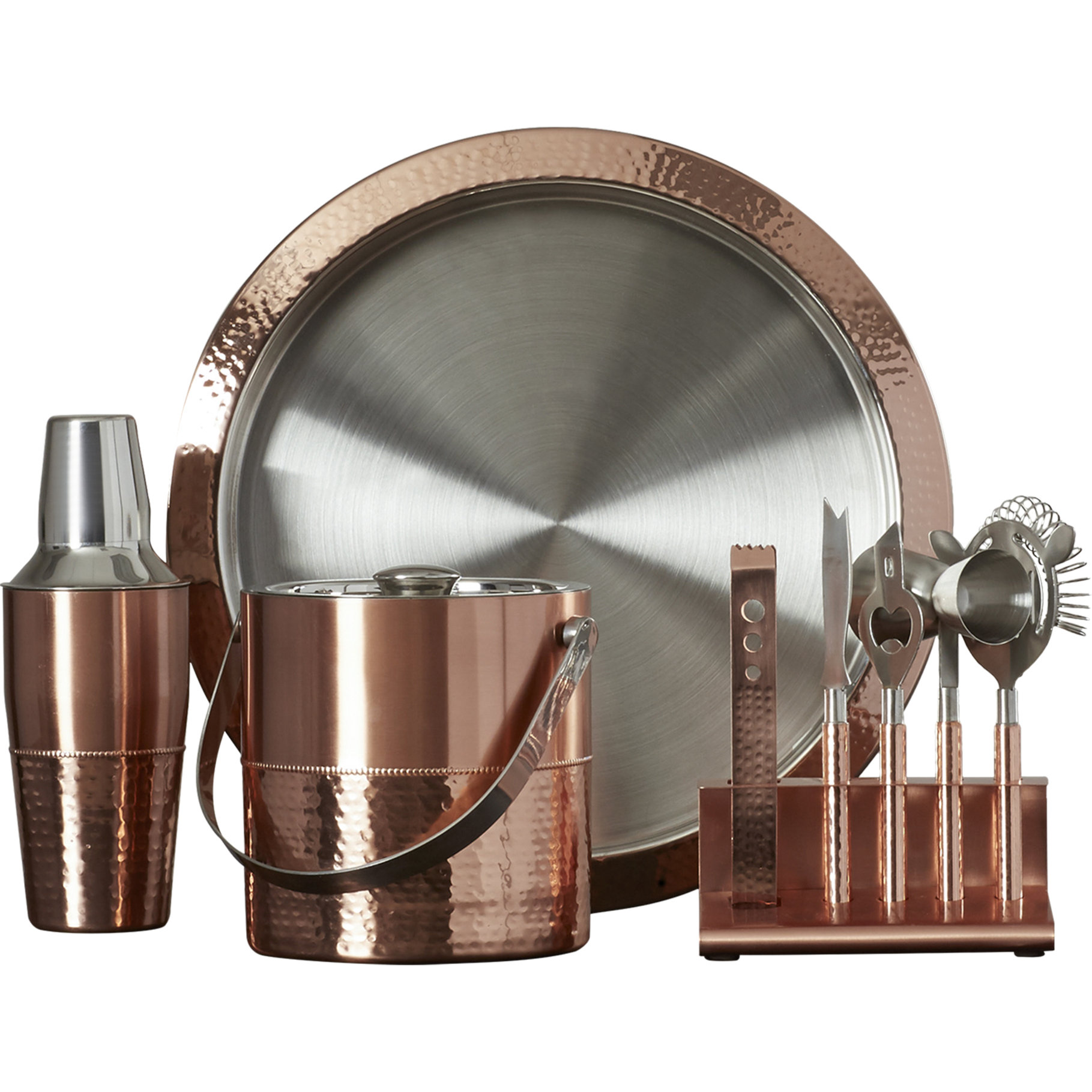 Brayden Studio Carlwirtz 9 Piece Copper Bar Set & Reviews Wayfair