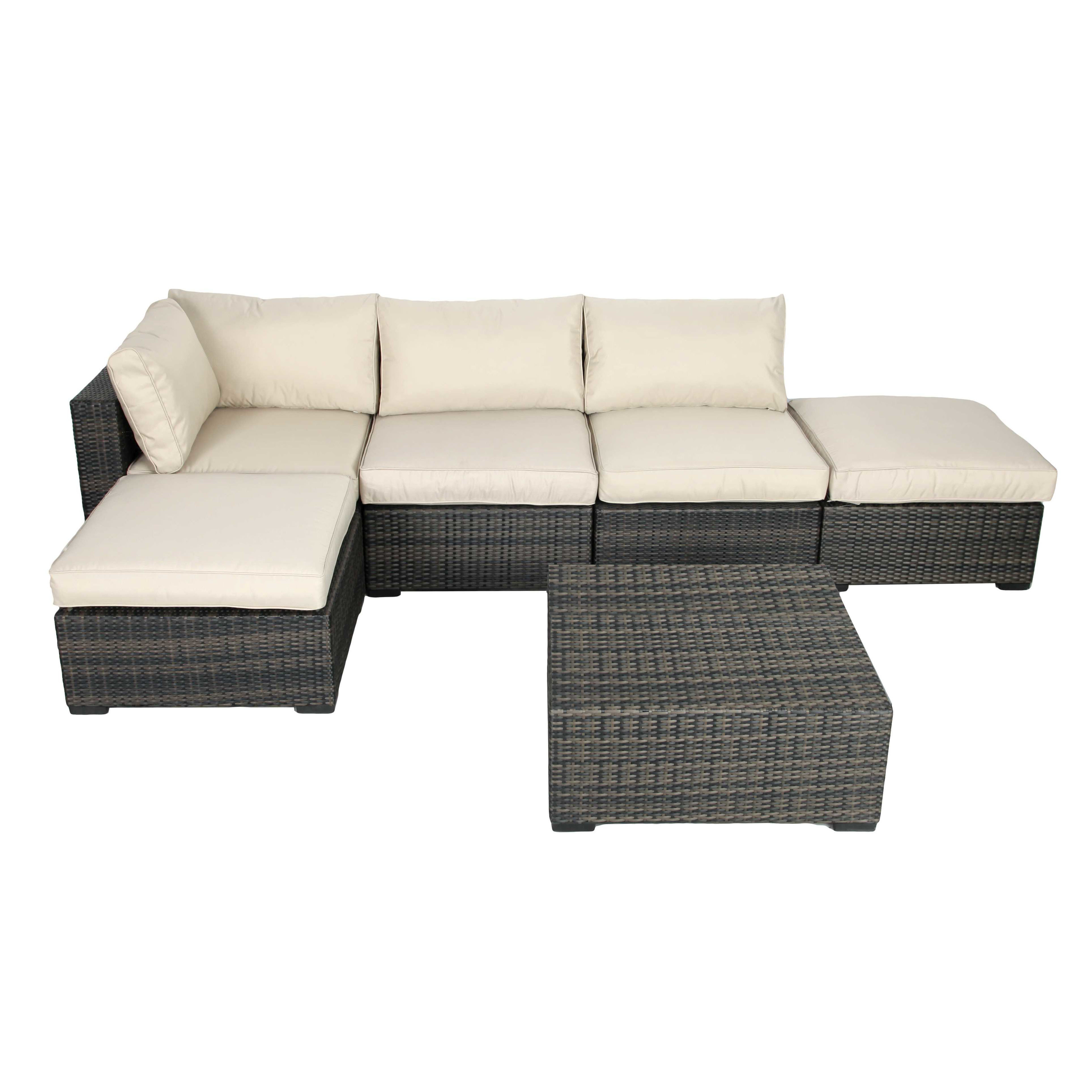 Brayden Studio Lara 6 Piece Sectional Seating Group with Cushions & Reviews Wayfair