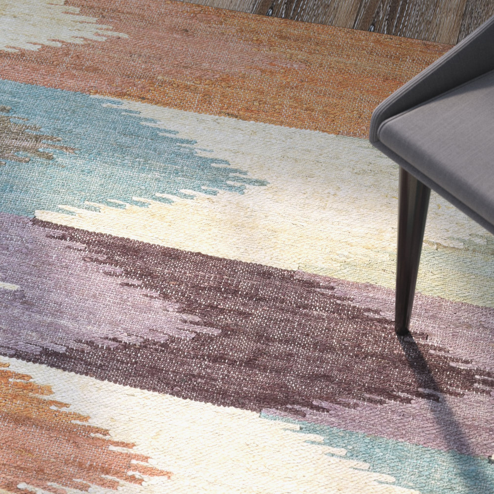 Brayden Studio Lopp Plum/Dusty Blue Area Rug & Reviews Wayfair