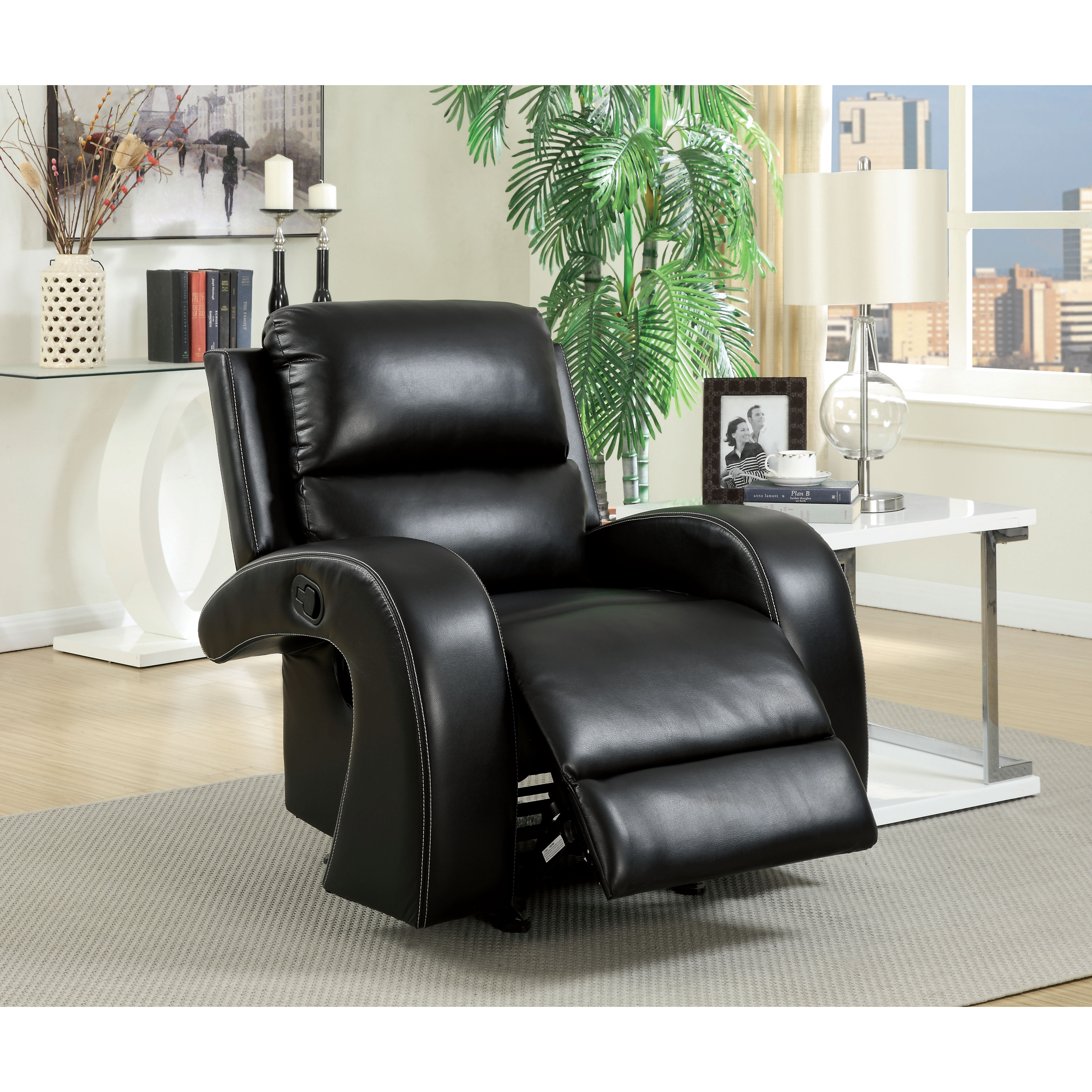 Wade Logan Willard Faux Leather Recliner & Reviews Wayfair