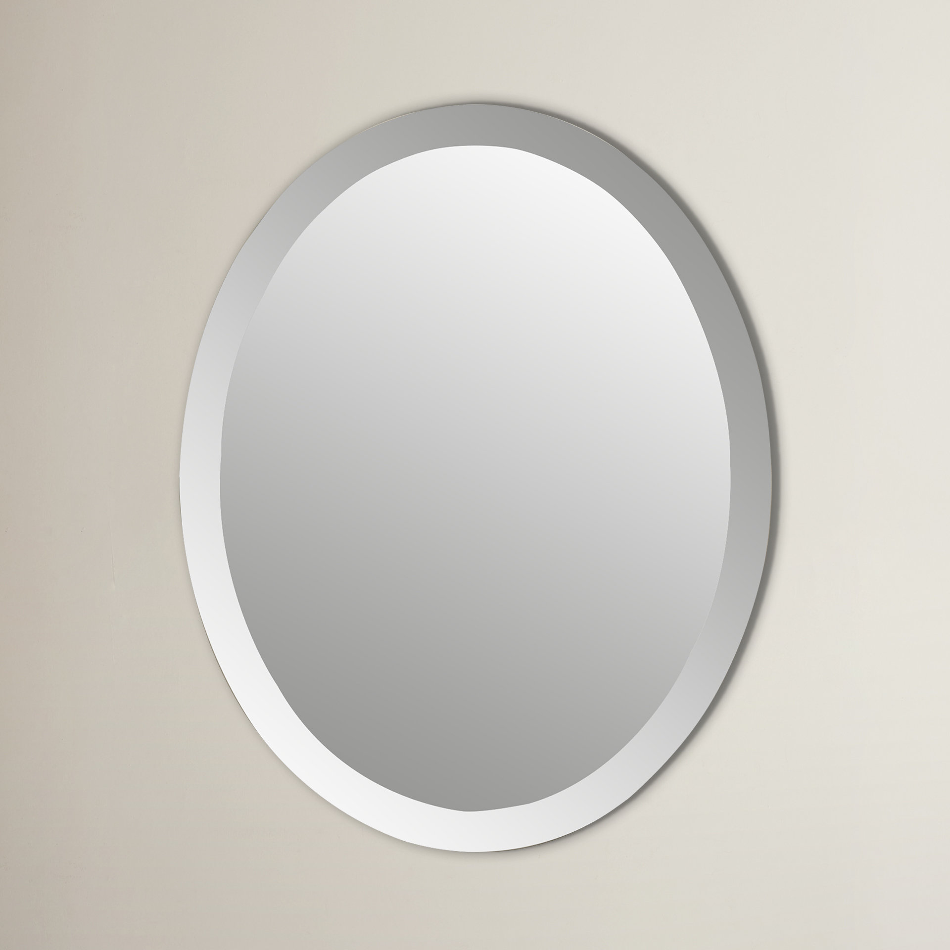 Wade Logan Duane Oval Bevel Frameless Wall Mirror & Reviews Wayfair