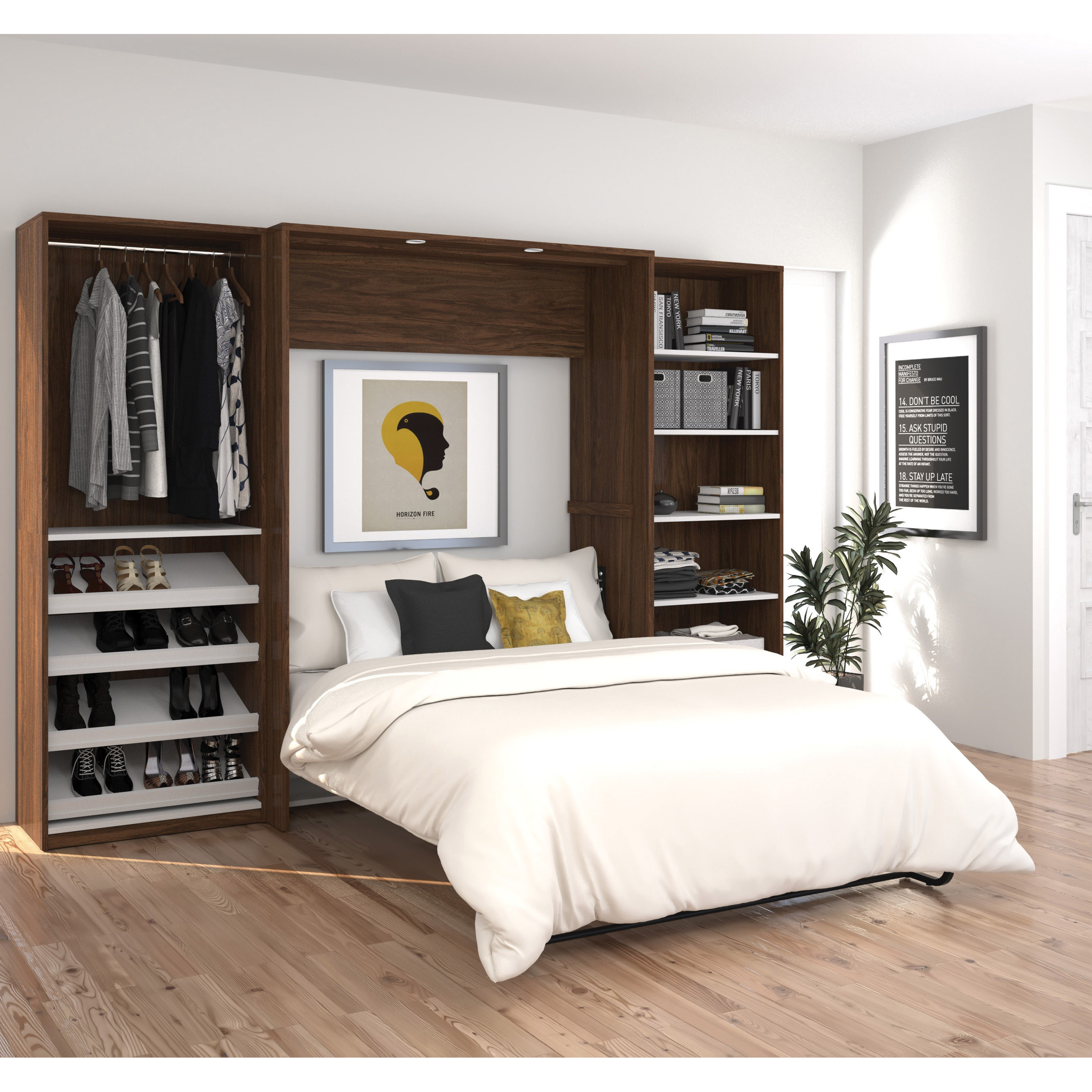 Wade Logan Medan Classic Murphy Bed Wayfair