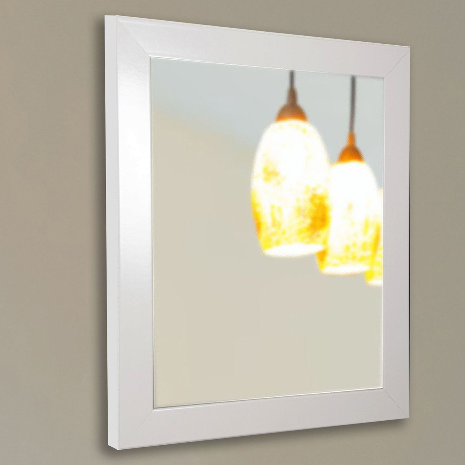 Corrigan Studio White Wall Mounted Mirror & Reviews Wayfair