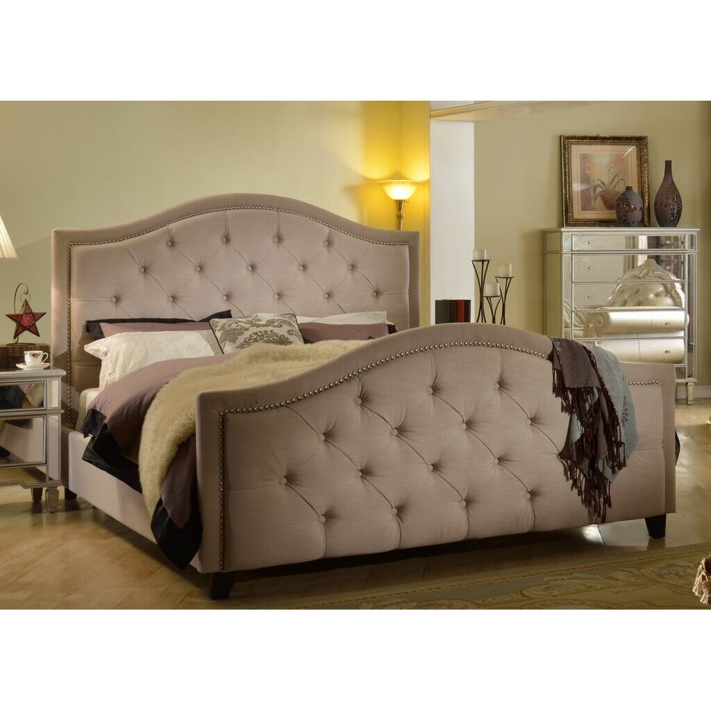 upholstered panel bed