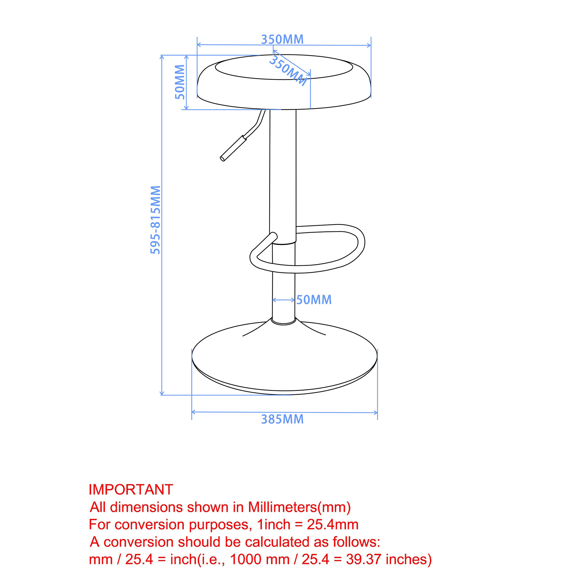 !nspire Adjustable Height Swivel Bar Stool & Reviews Wayfair