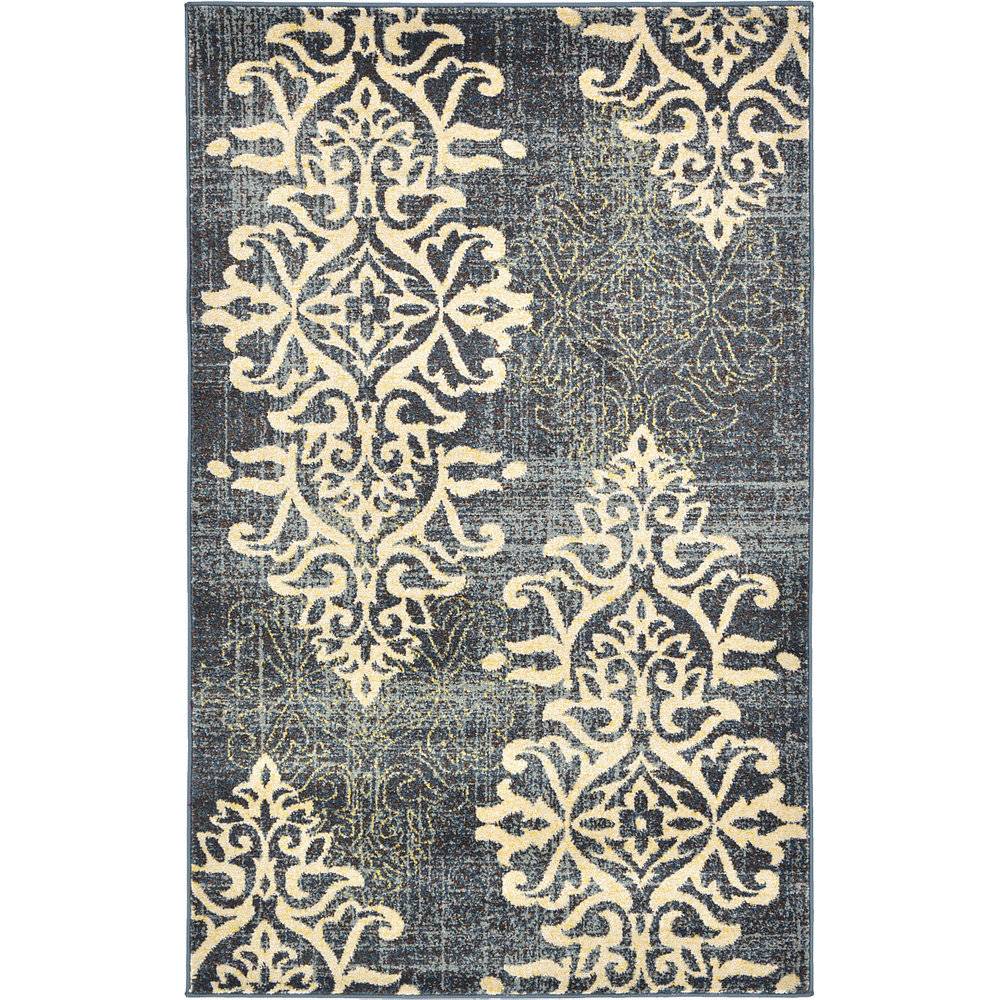 Unique Loom Damask Blue Area Rug & Reviews Wayfair