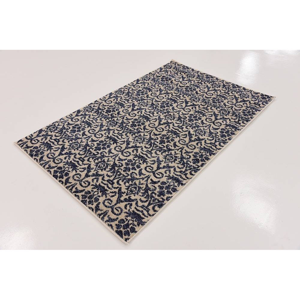 Unique Loom Damask Blue Area Rug & Reviews Wayfair