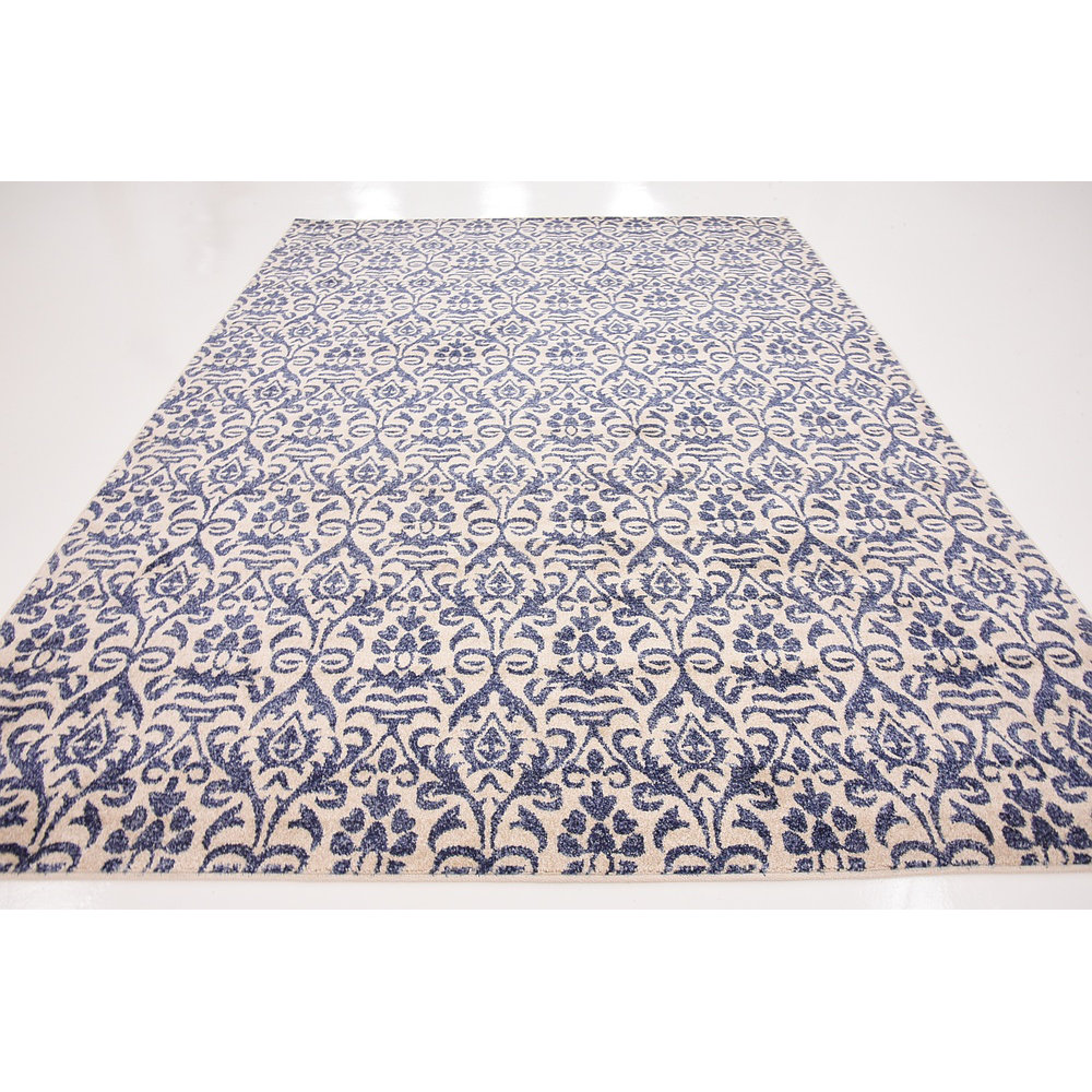 Unique Loom Damask Blue Area Rug & Reviews Wayfair