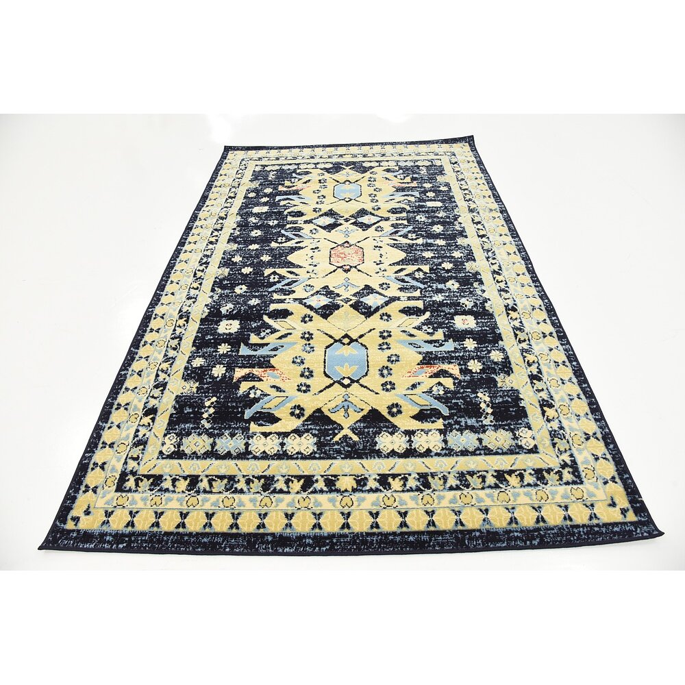 Unique Loom Heriz Navy Blue Area Rug & Reviews Wayfair