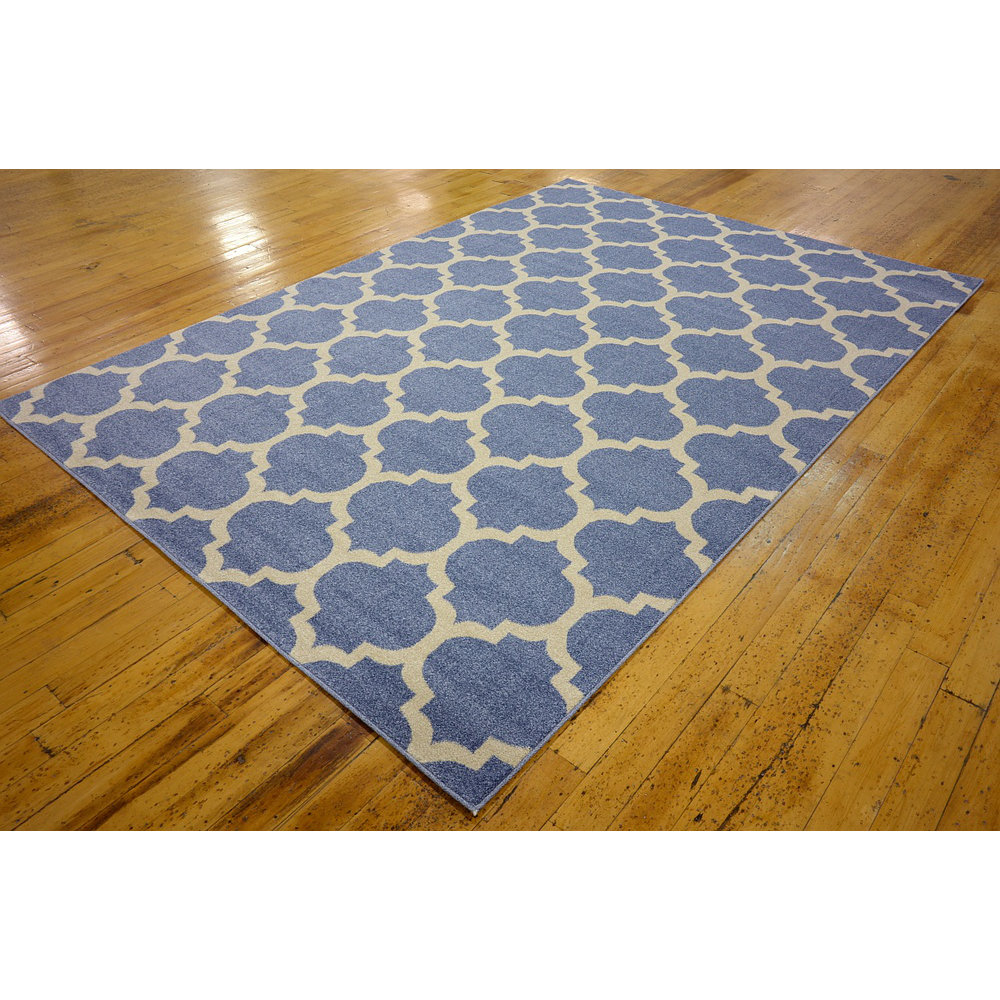 Unique Loom Trellis Light Blue Area Rug & Reviews Wayfair