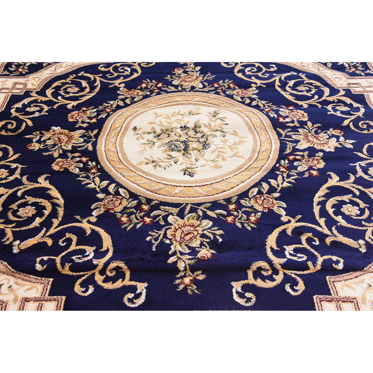 Unique Loom Versailles Navy Blue Area Rug & Reviews Wayfair