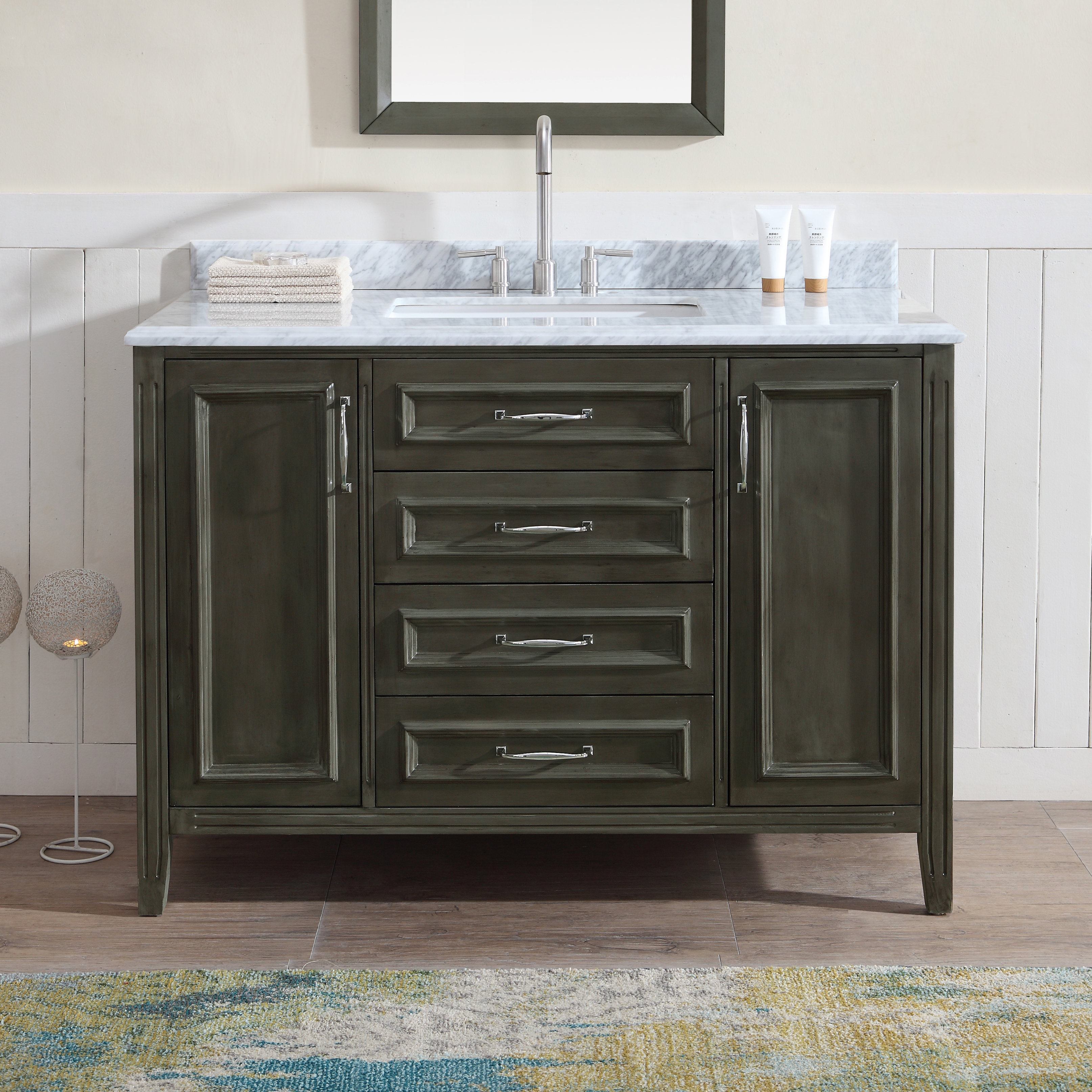 Ari Kitchen & Bath Jude 48" Single Bathroom Vanity Set ...