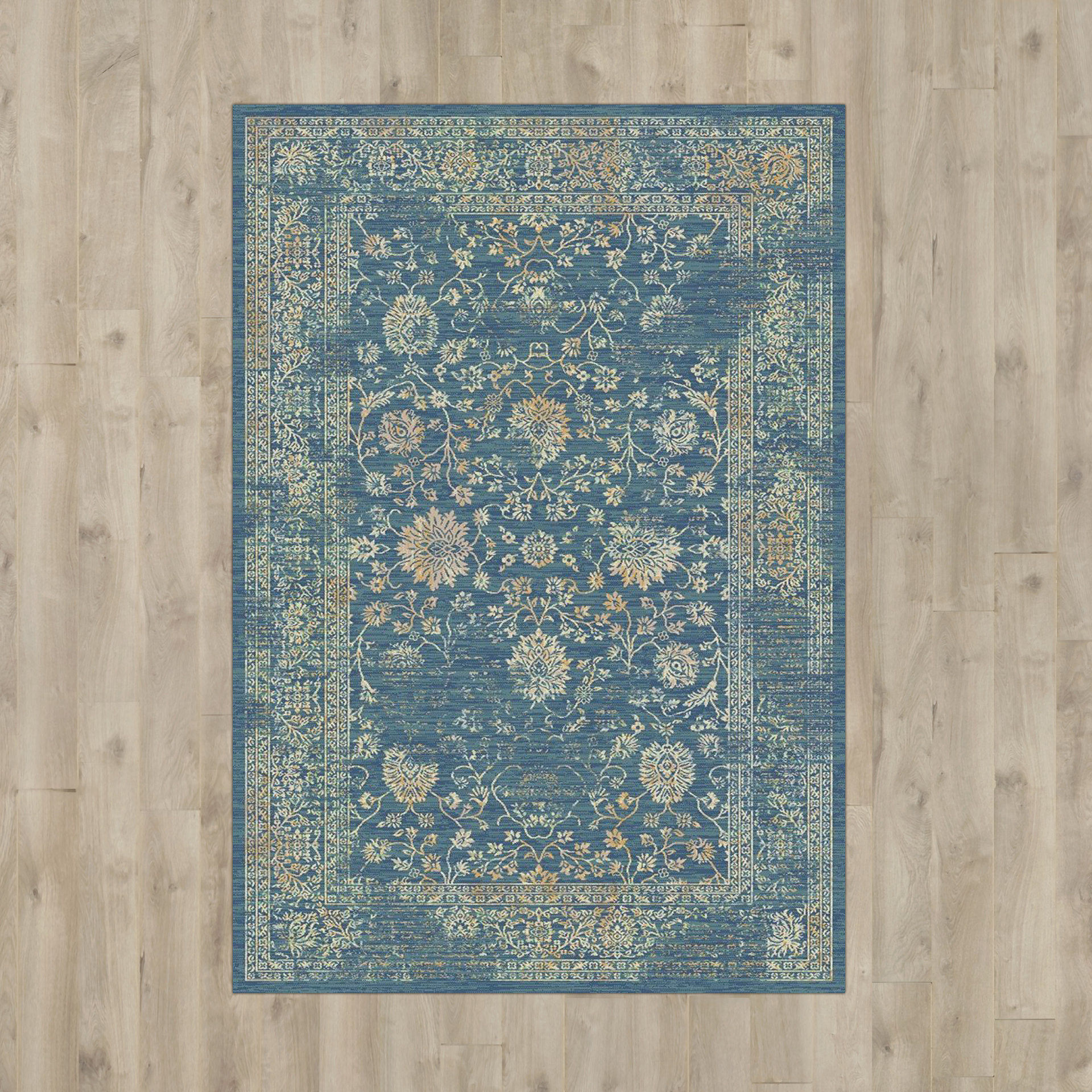 Lark Manor Montelimar Light Blue & Beige Area Rug & Reviews Wayfair